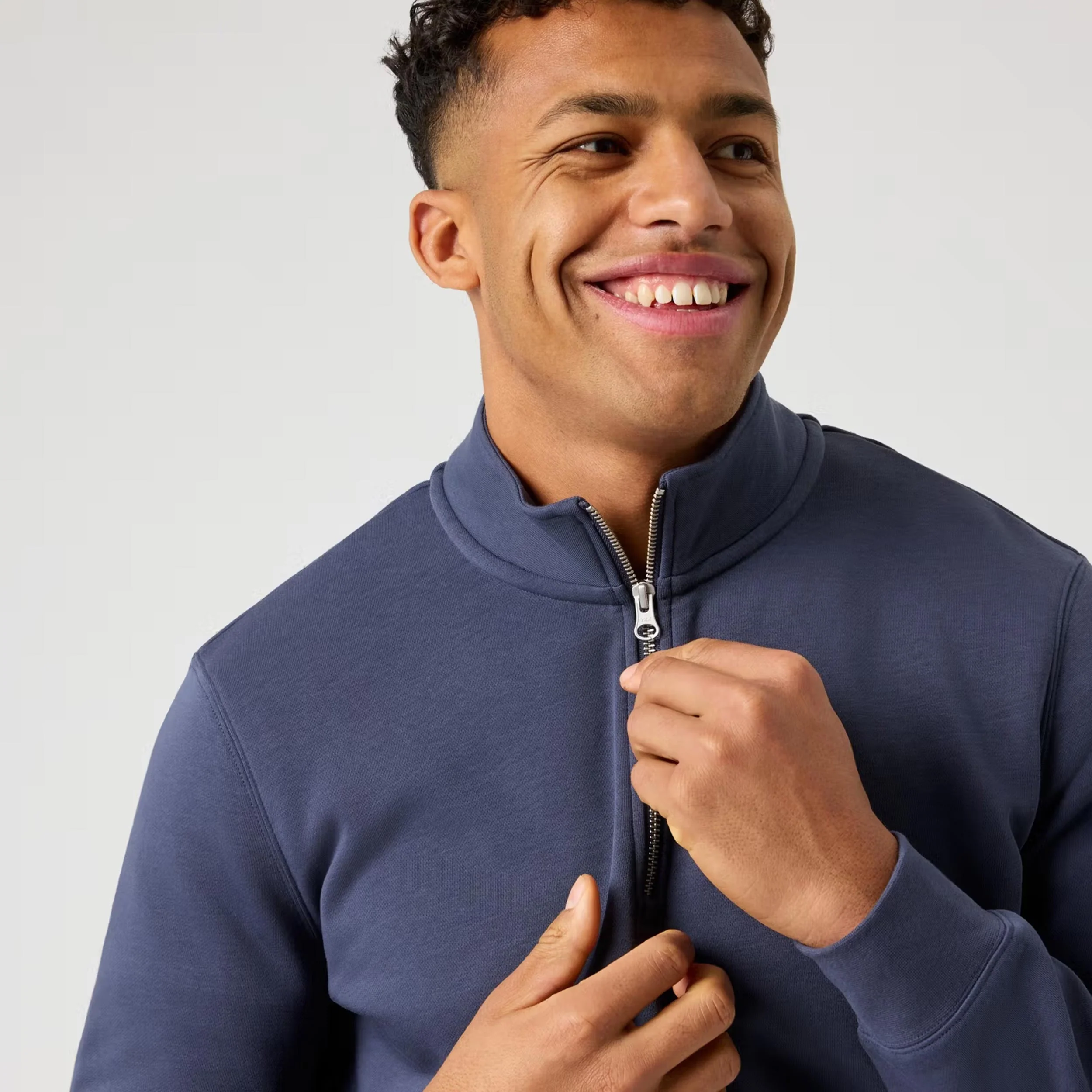 Centre Half Zip Sweatshirt Herren - blaugrau - Image 3