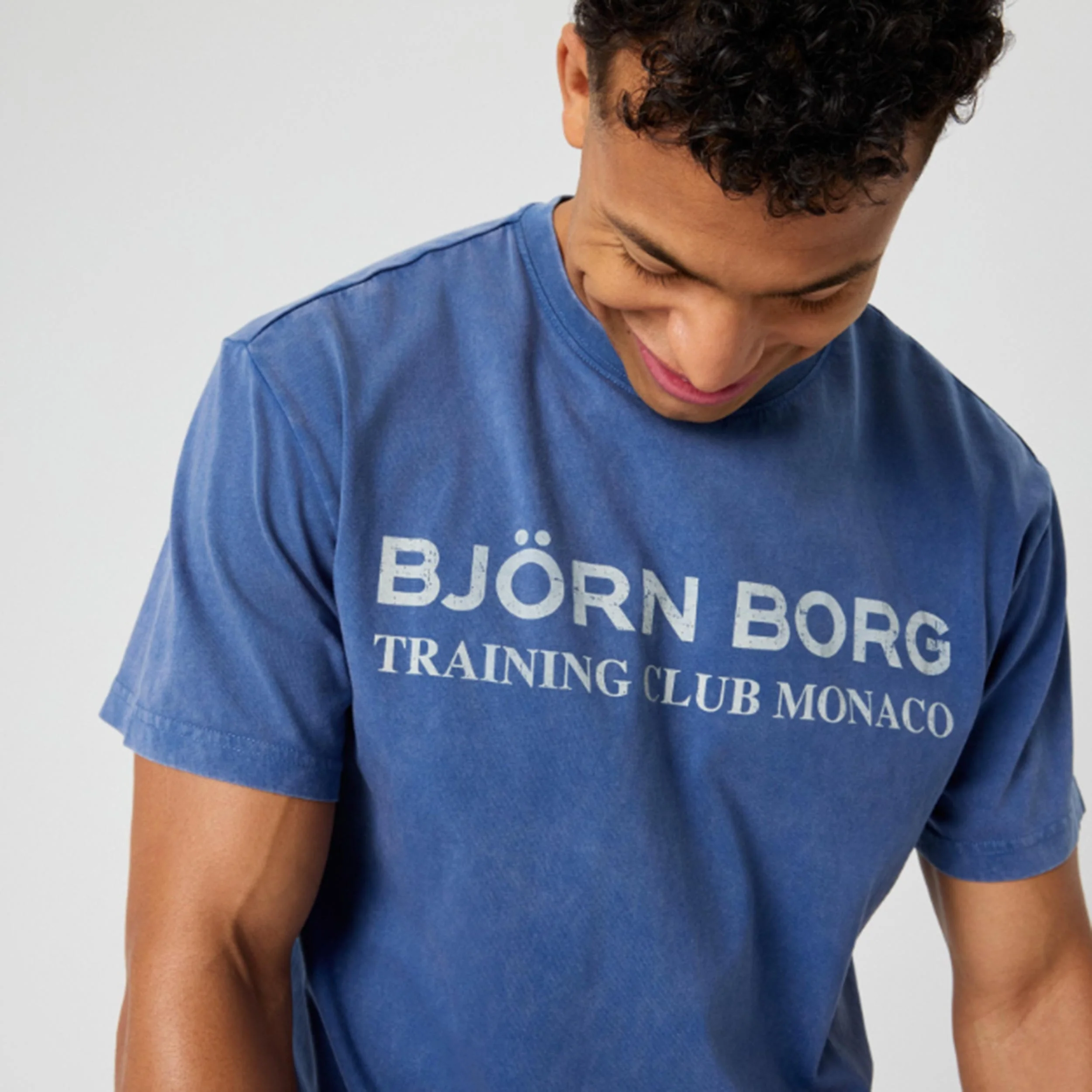 Classic Print T-Shirt Herren-blau - Image 3