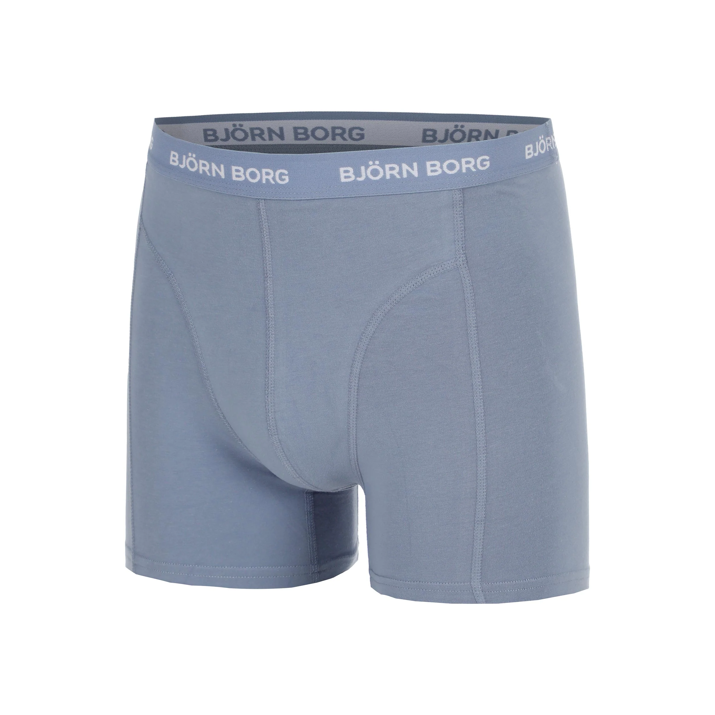 Cotton Stretch Boxer Short 3er Pack Herren - blaugrau, blau - Image 3