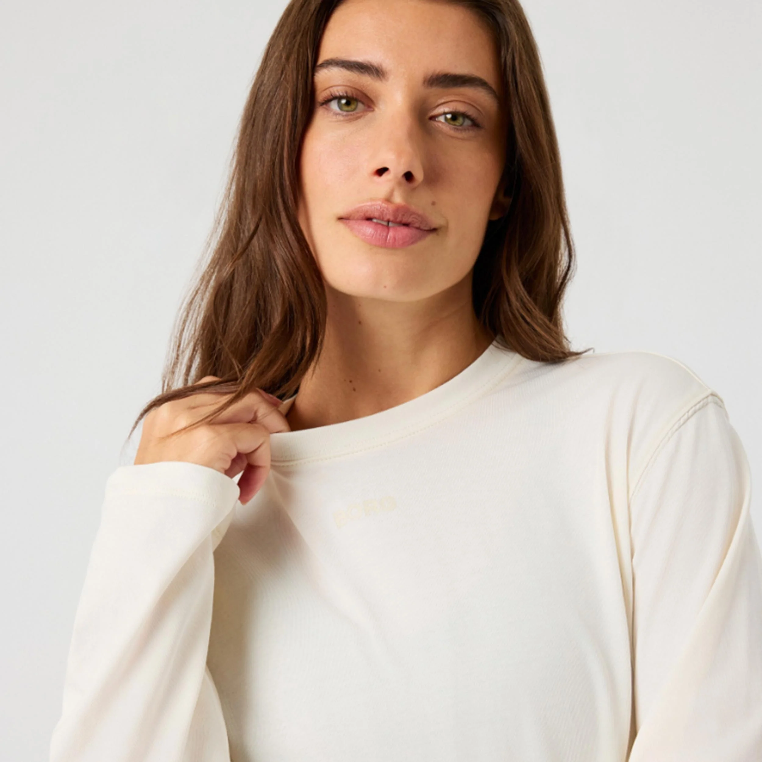 Studio Oversized Longsleeve Damen - creme - Image 3