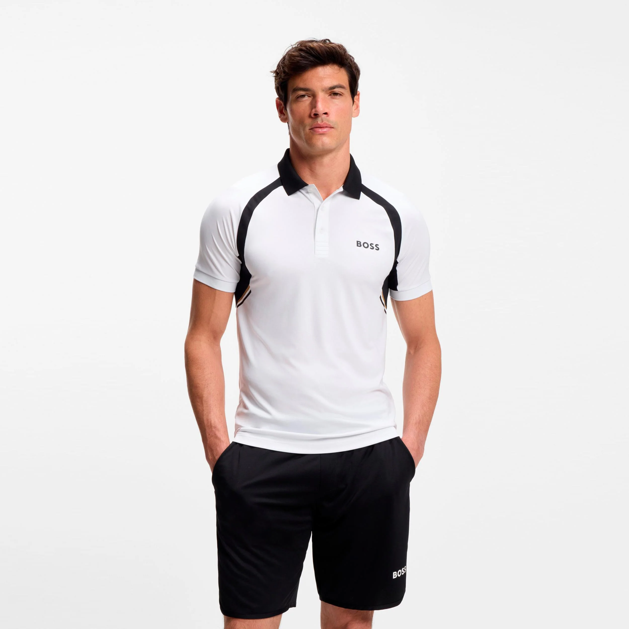 Spin Polo Herren-weiß