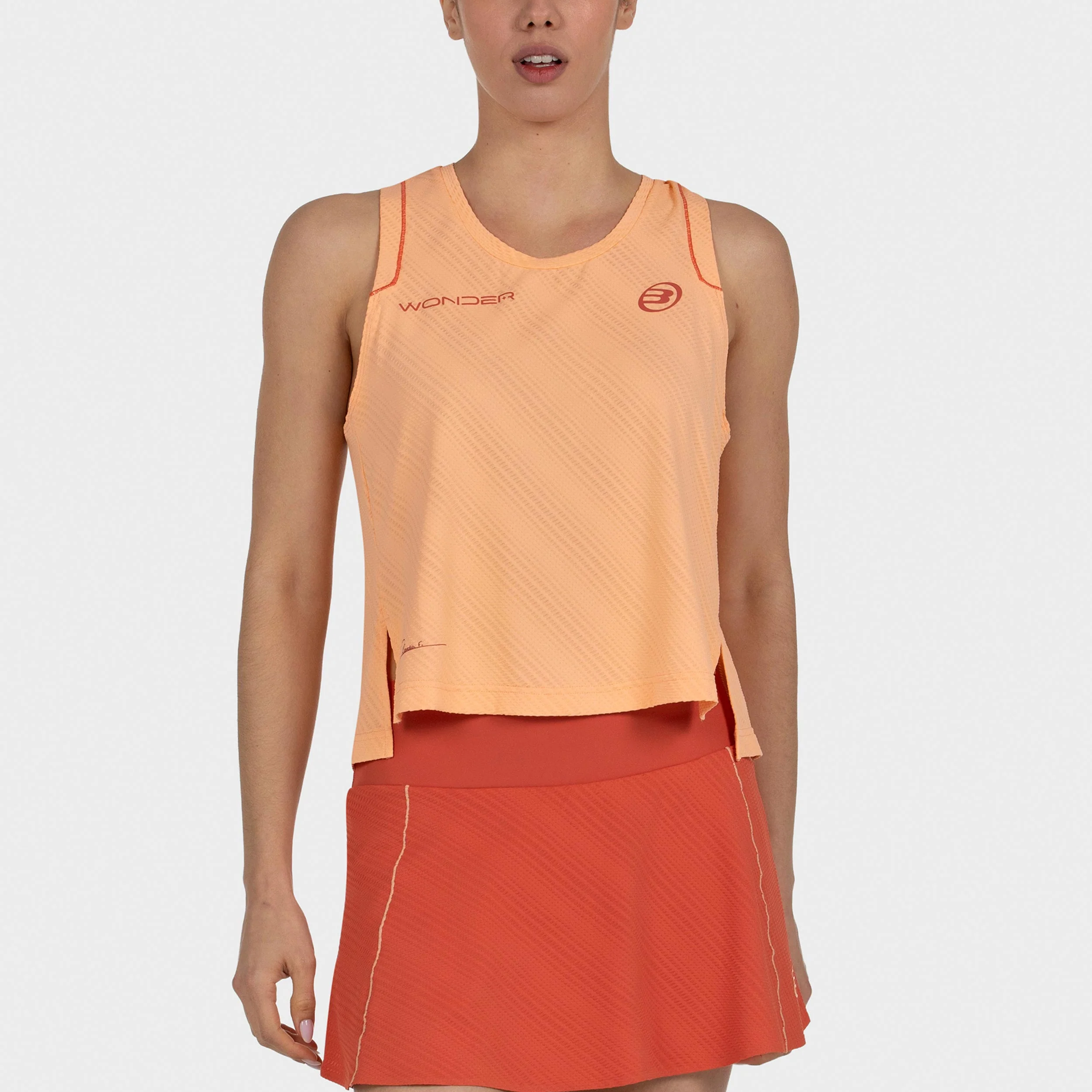 Claudia 26V Tank-Top Damen - apricot - Image 2