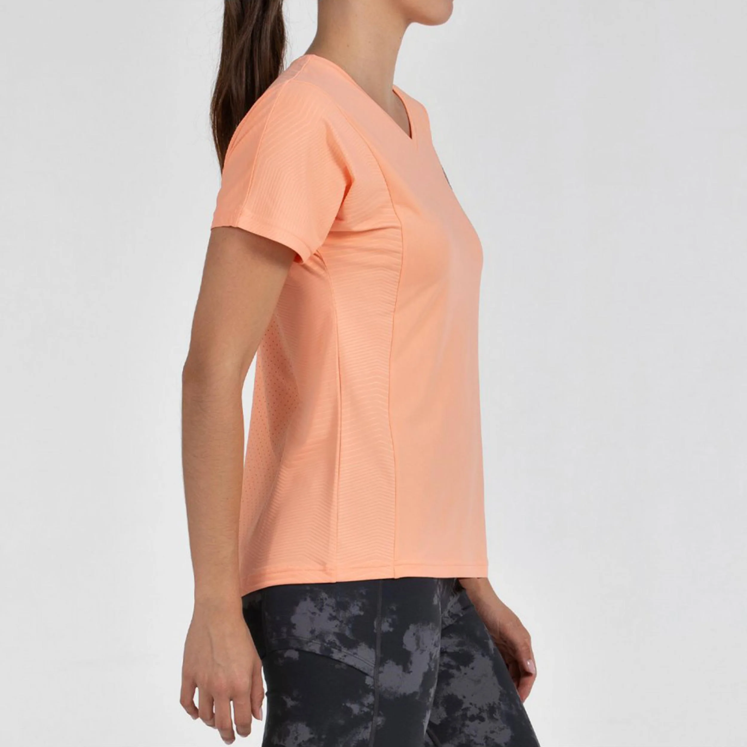 Eches T-Shirt Damen-Apricot - Image 4
