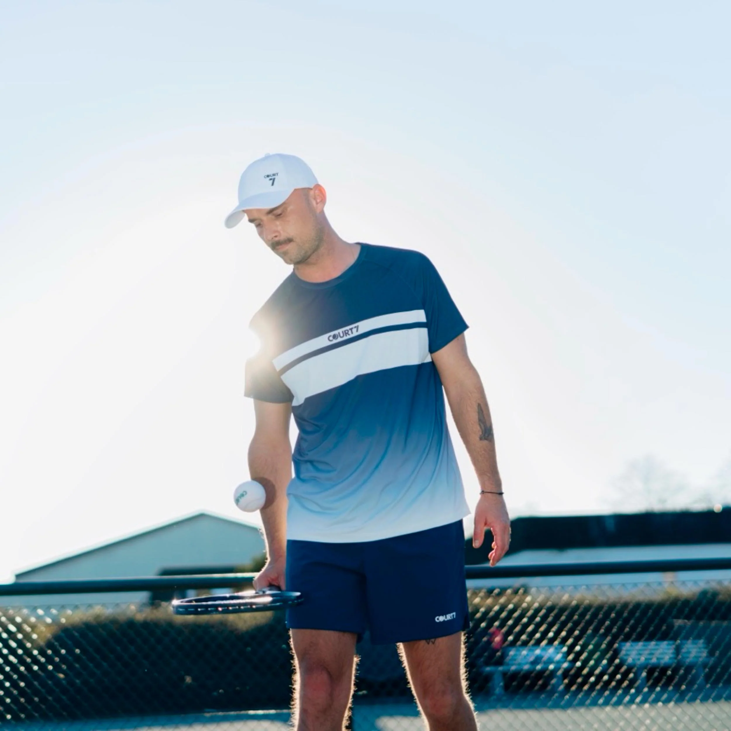 Performance Gradient Stripe T-Shirt Herren - blau - Image 4