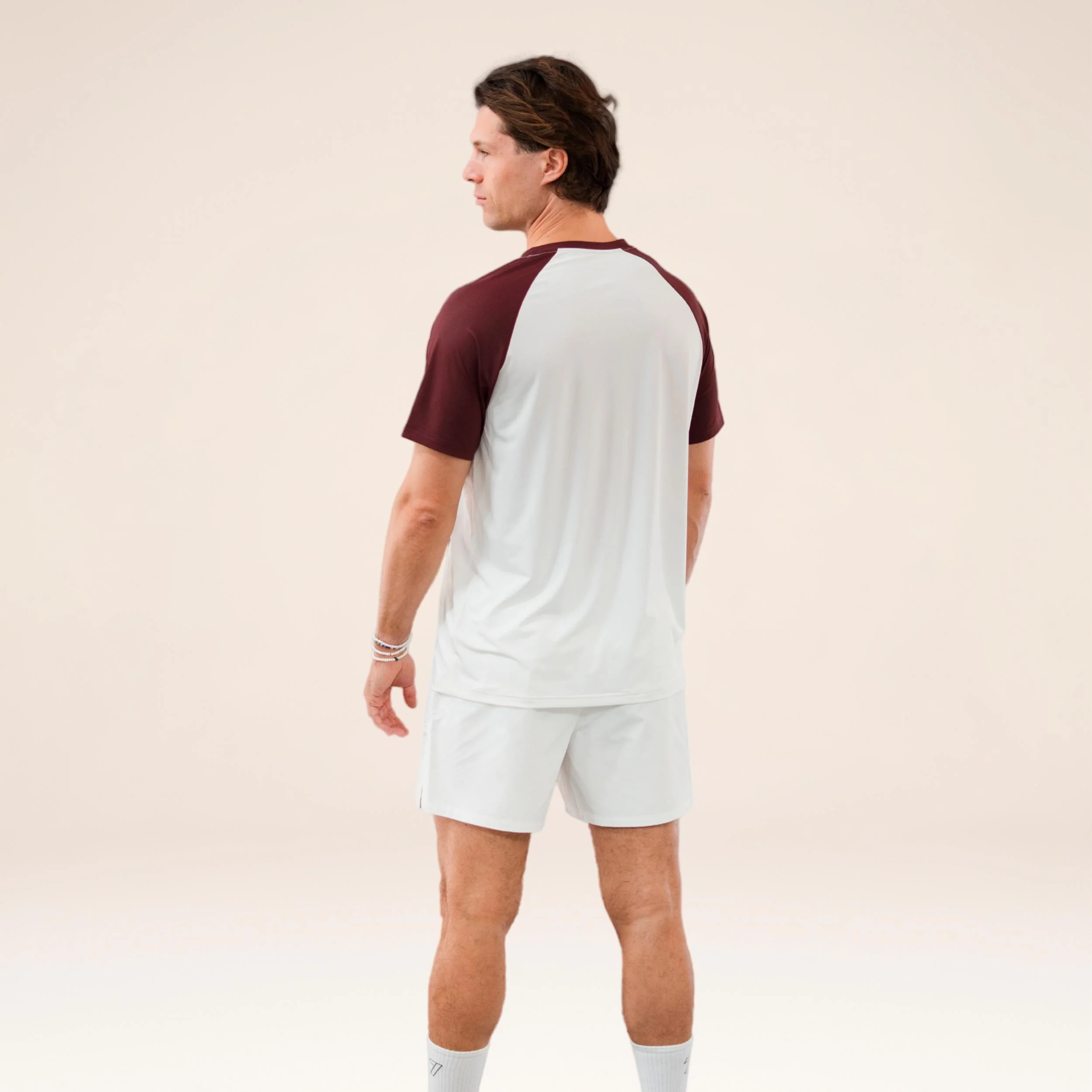 Performance Raglan Contrast T-Shirt Herren - offwhite, rot - Image 3