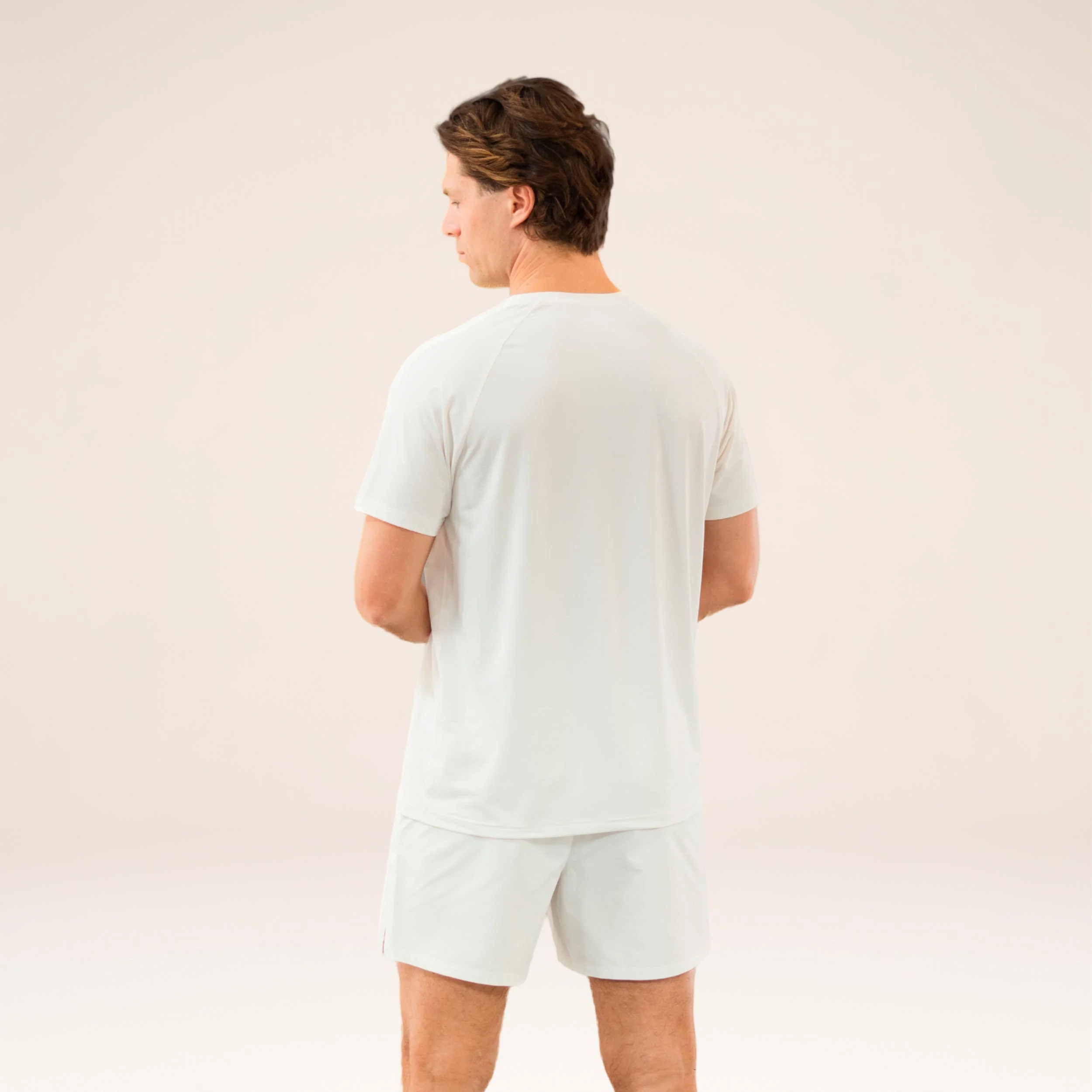 Performance Solid T-Shirt Herren - offwhite - Image 3