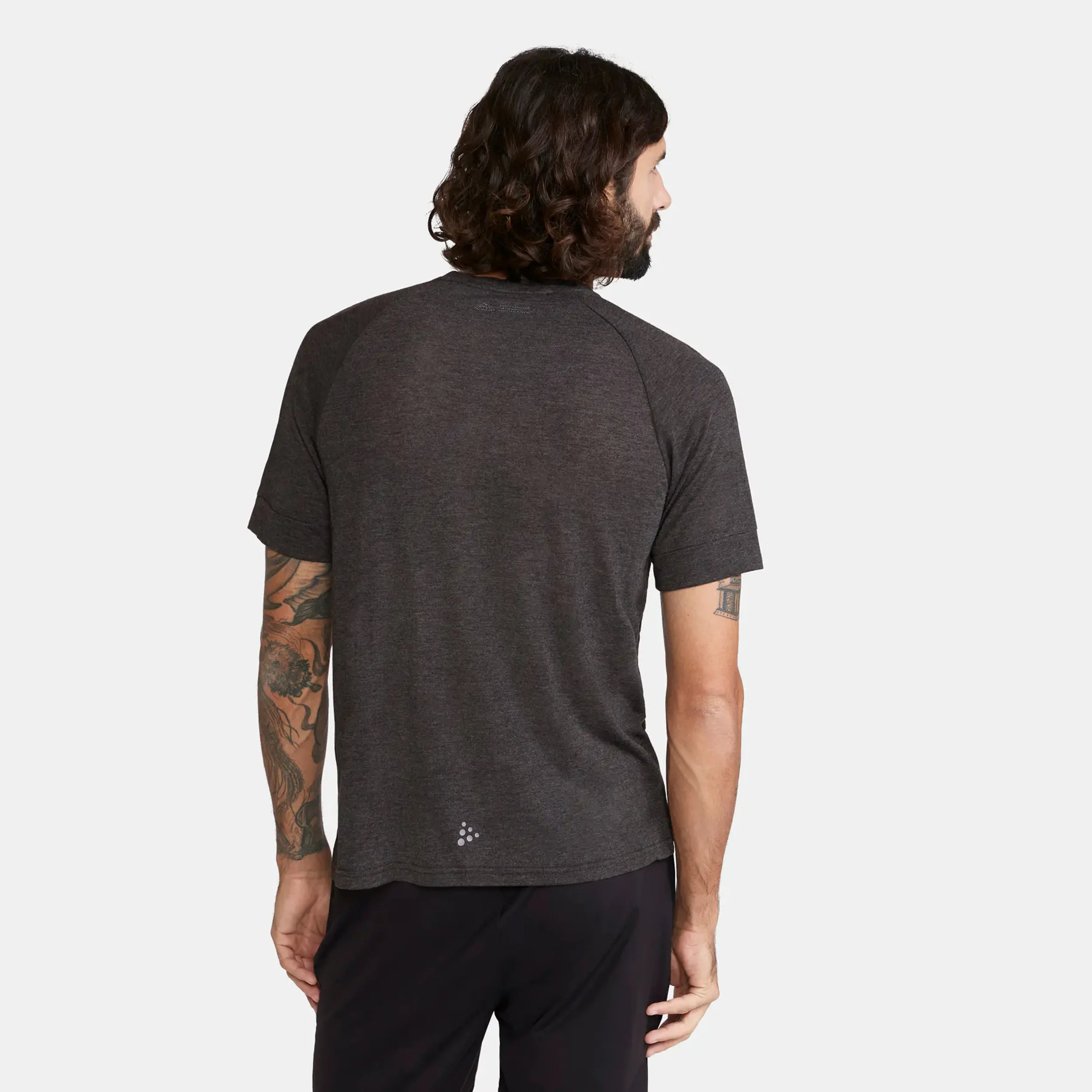 ADV Trail Wool Laufshirt Herren-Dunkelgrau - Image 3