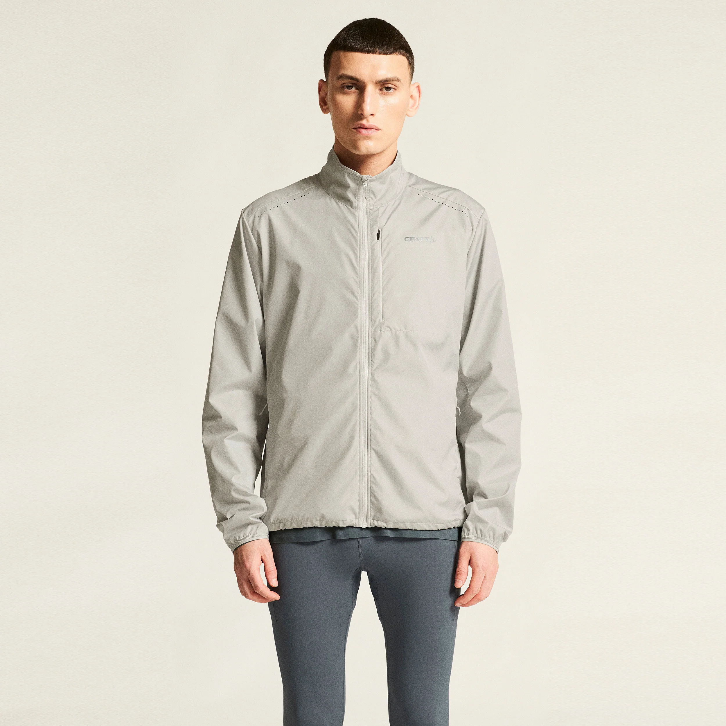 Essence Wind Laufjacke Herren - grau - Image 3