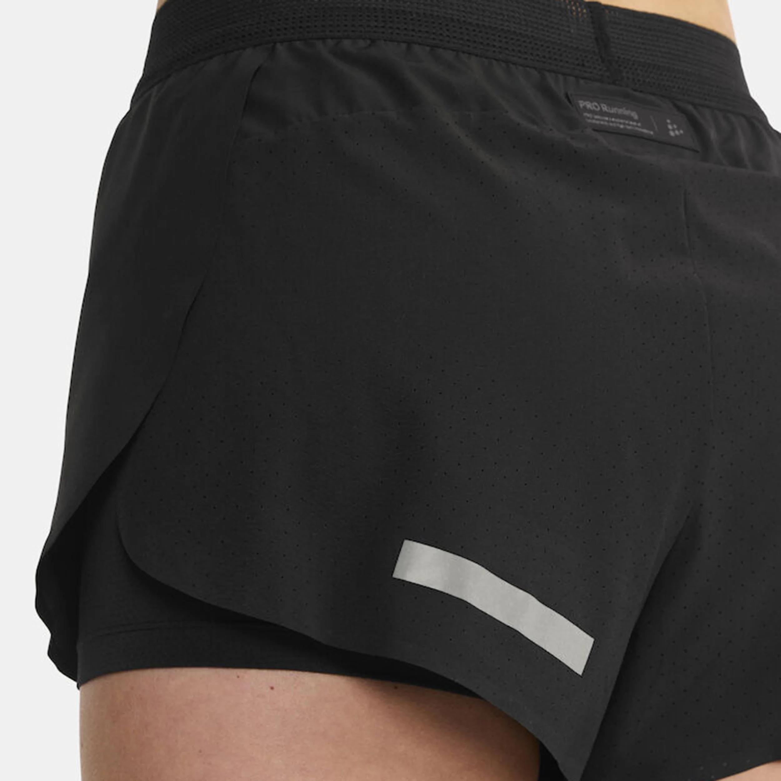 Pro Hypervent Split 2 Laufshorts Damen-Schwarz - Image 11