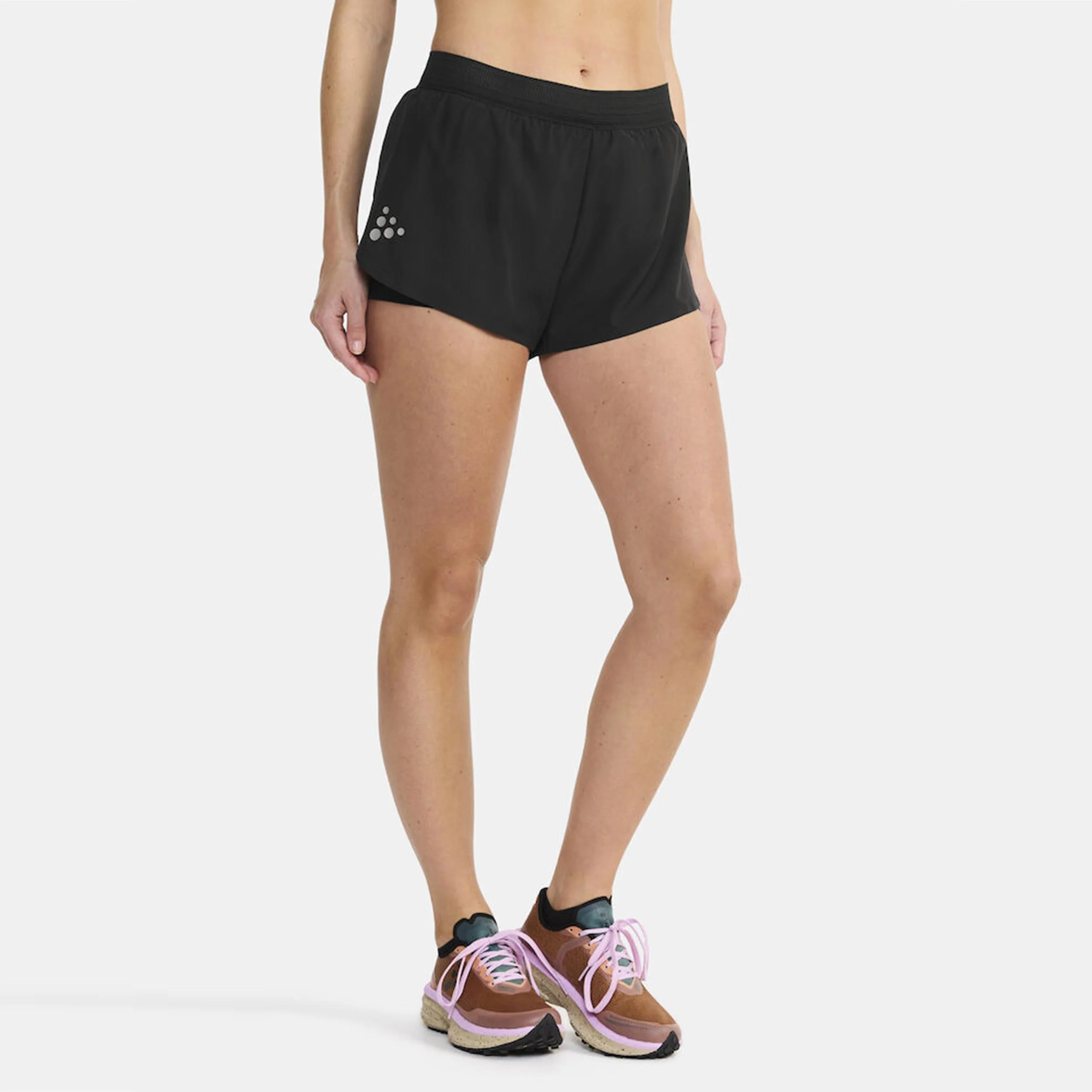 Pro Hypervent Split 2 Laufshorts Damen-Schwarz - Image 6