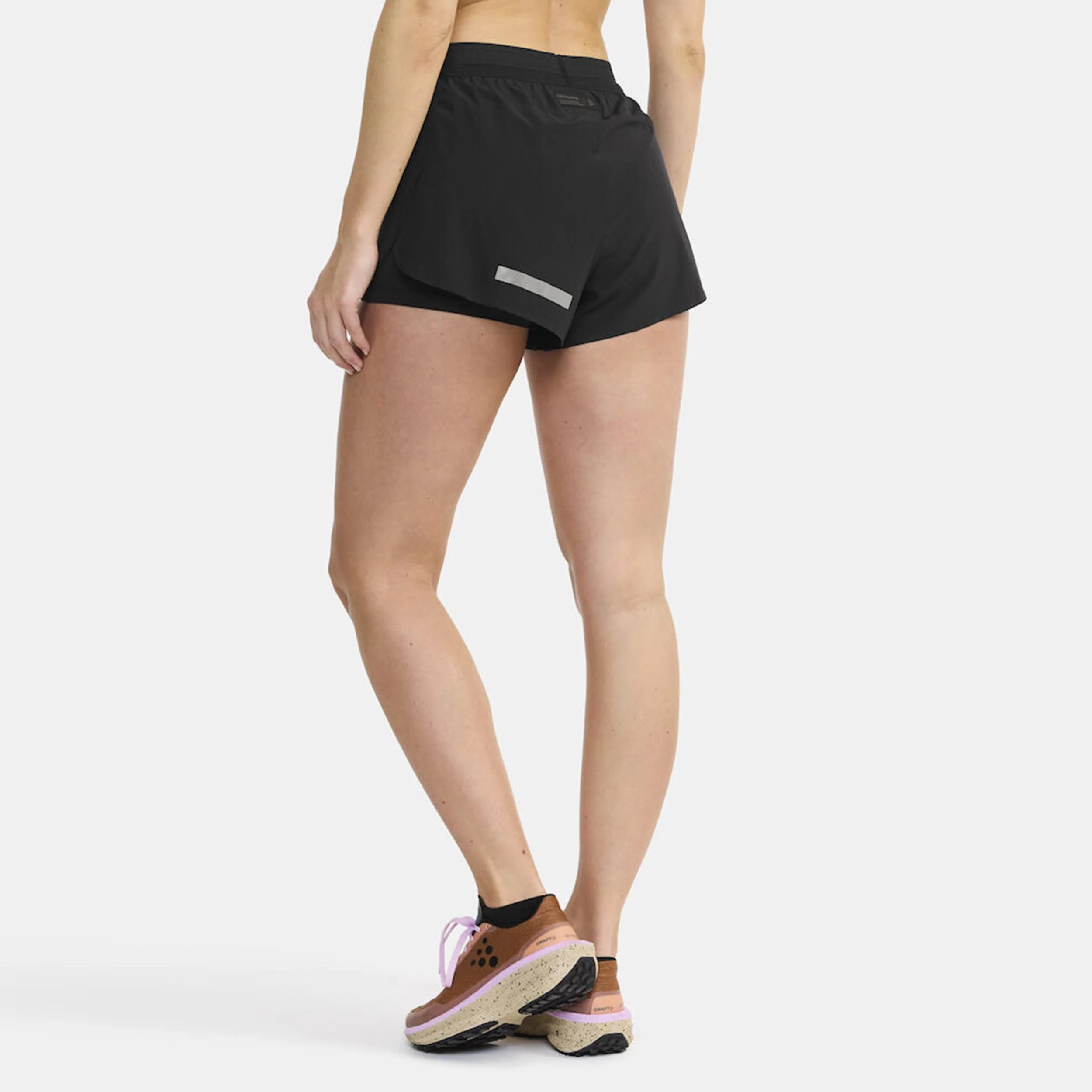 Pro Hypervent Split 2 Laufshorts Damen-Schwarz - Image 7