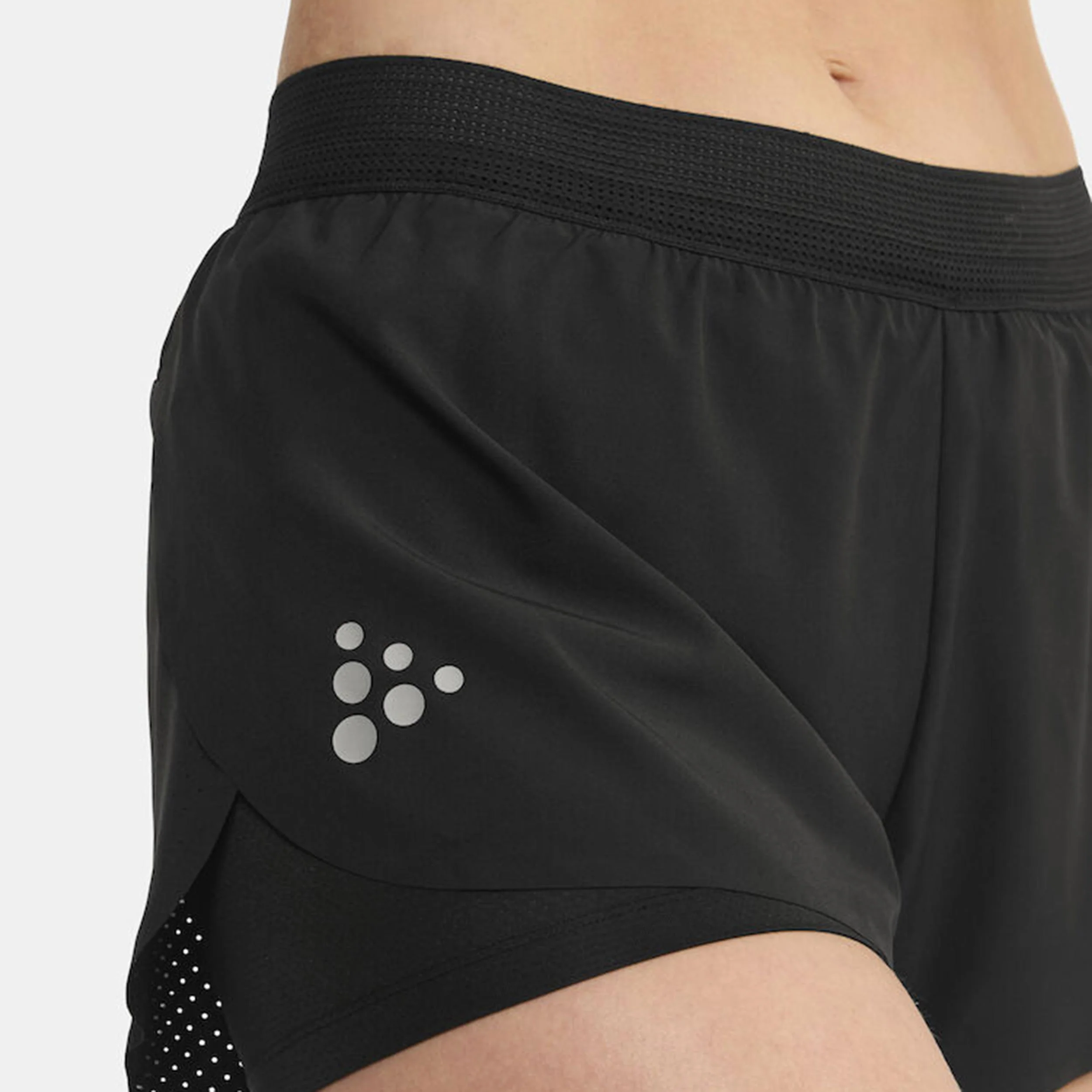 Pro Hypervent Split 2 Laufshorts Damen-Schwarz - Image 9