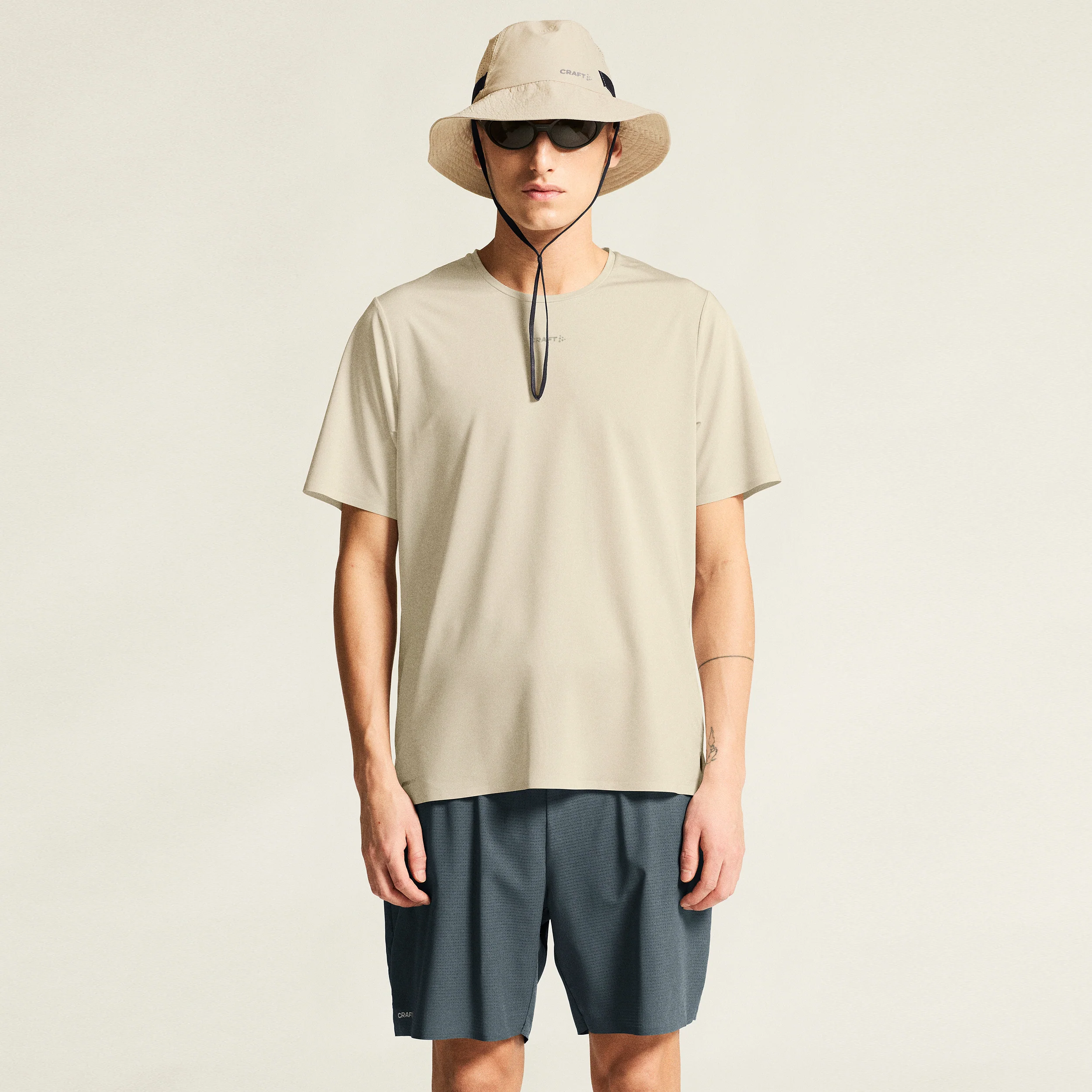 Pro Trail Laufshirt Herren - creme - Image 3