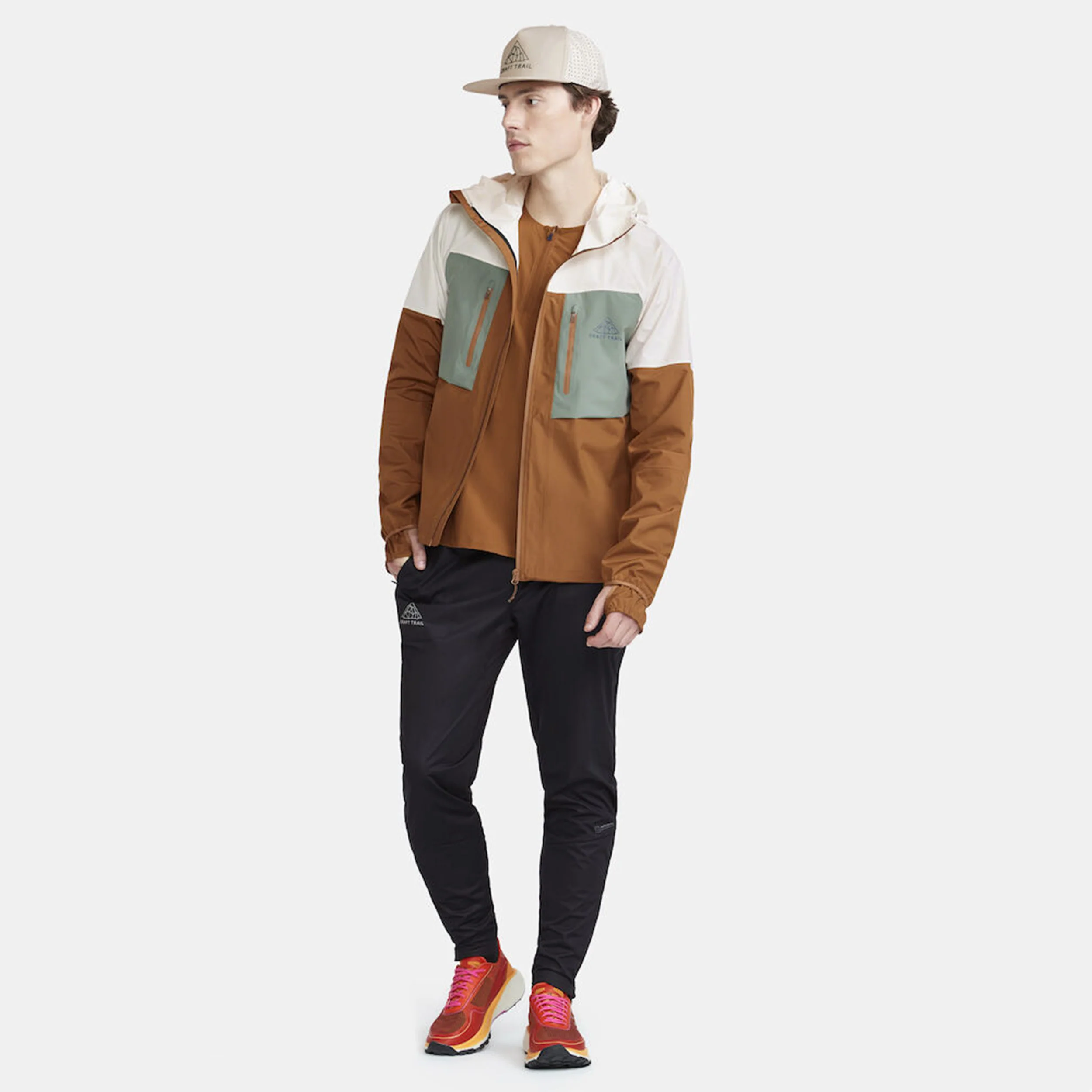 Pro Trail Wind Lauftop Herren-Braun - Image 4