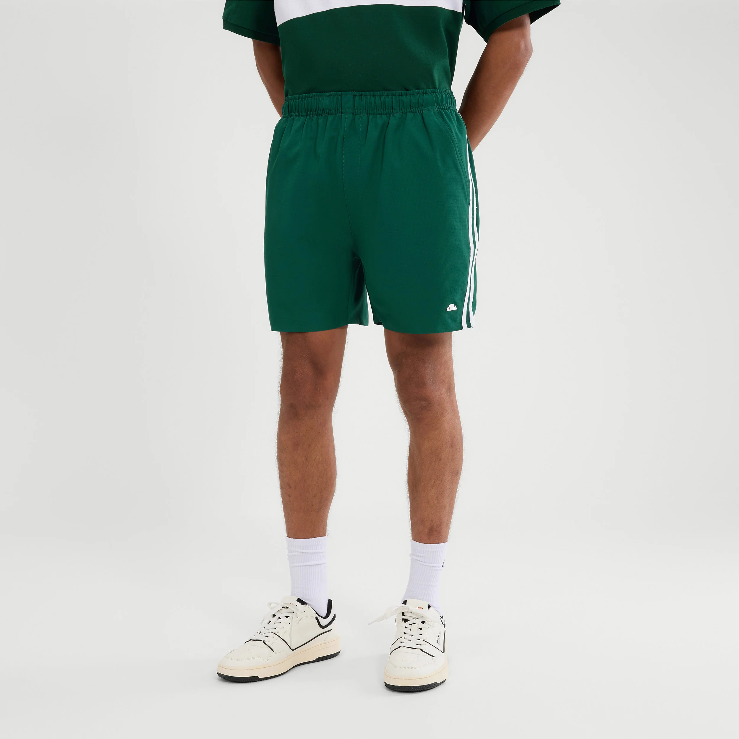 Dremonte Shorts Herren - dunkelgrün, weiß