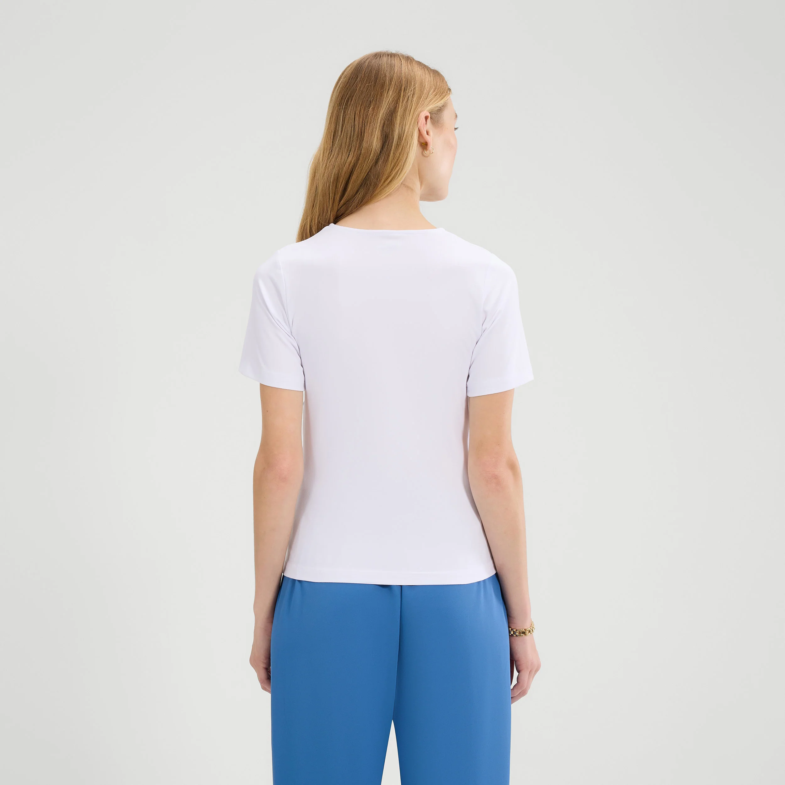 Farnese T-Shirt Damen-Weiß,Blau - Image 2