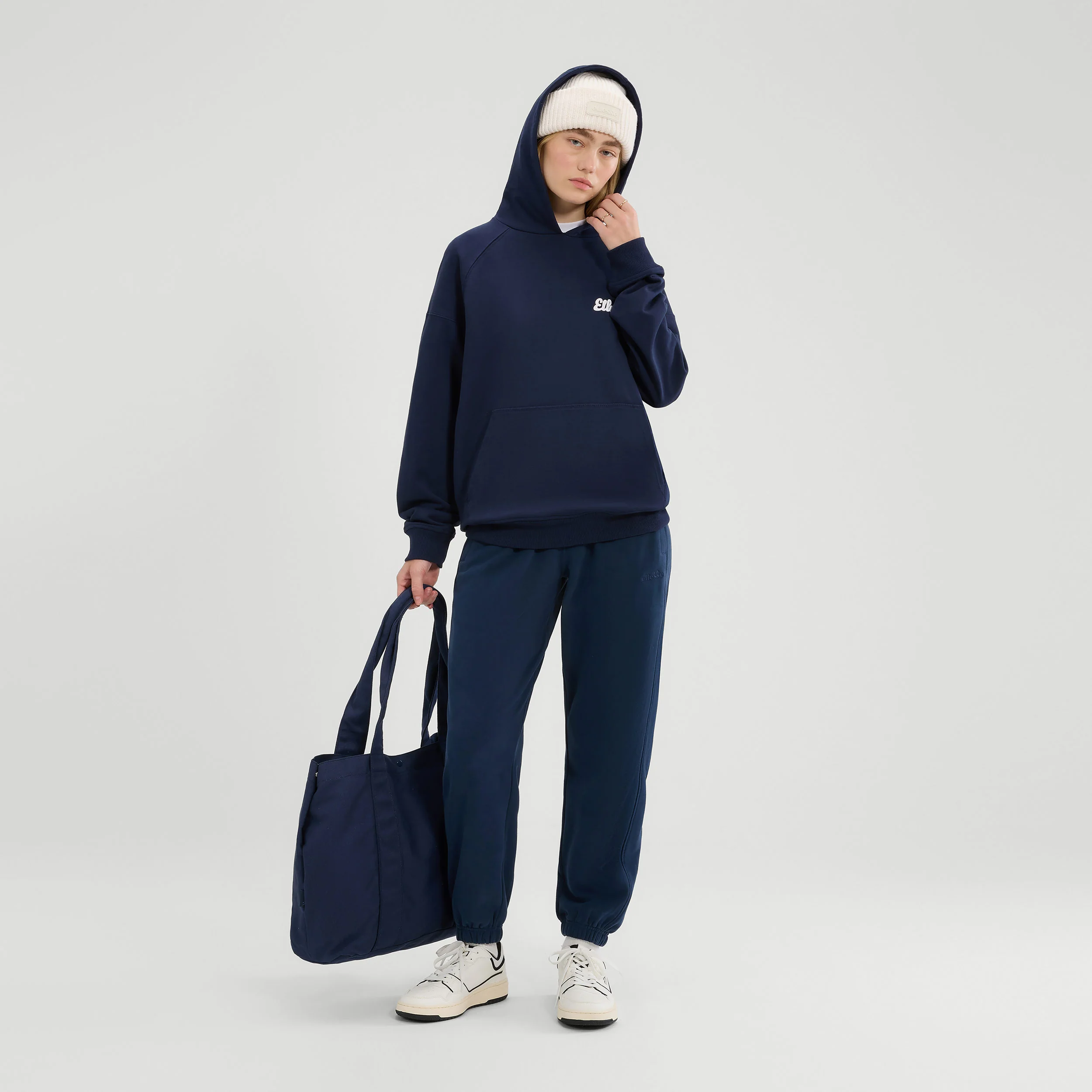 Il Tiro Hoody Damen-Dunkelblau,Weiß - Image 4