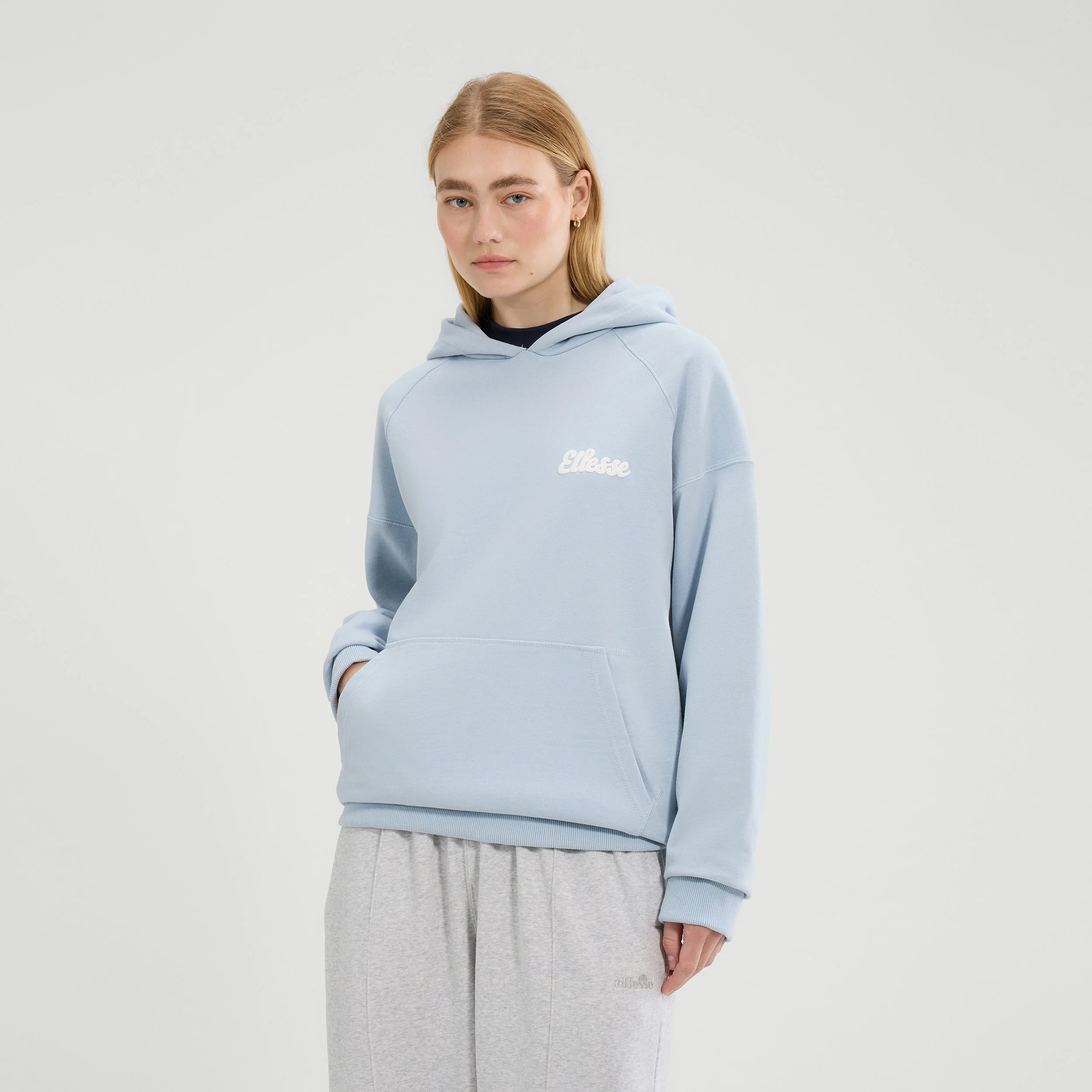 Il Tiro Hoody Damen-Hellblau,Weiß