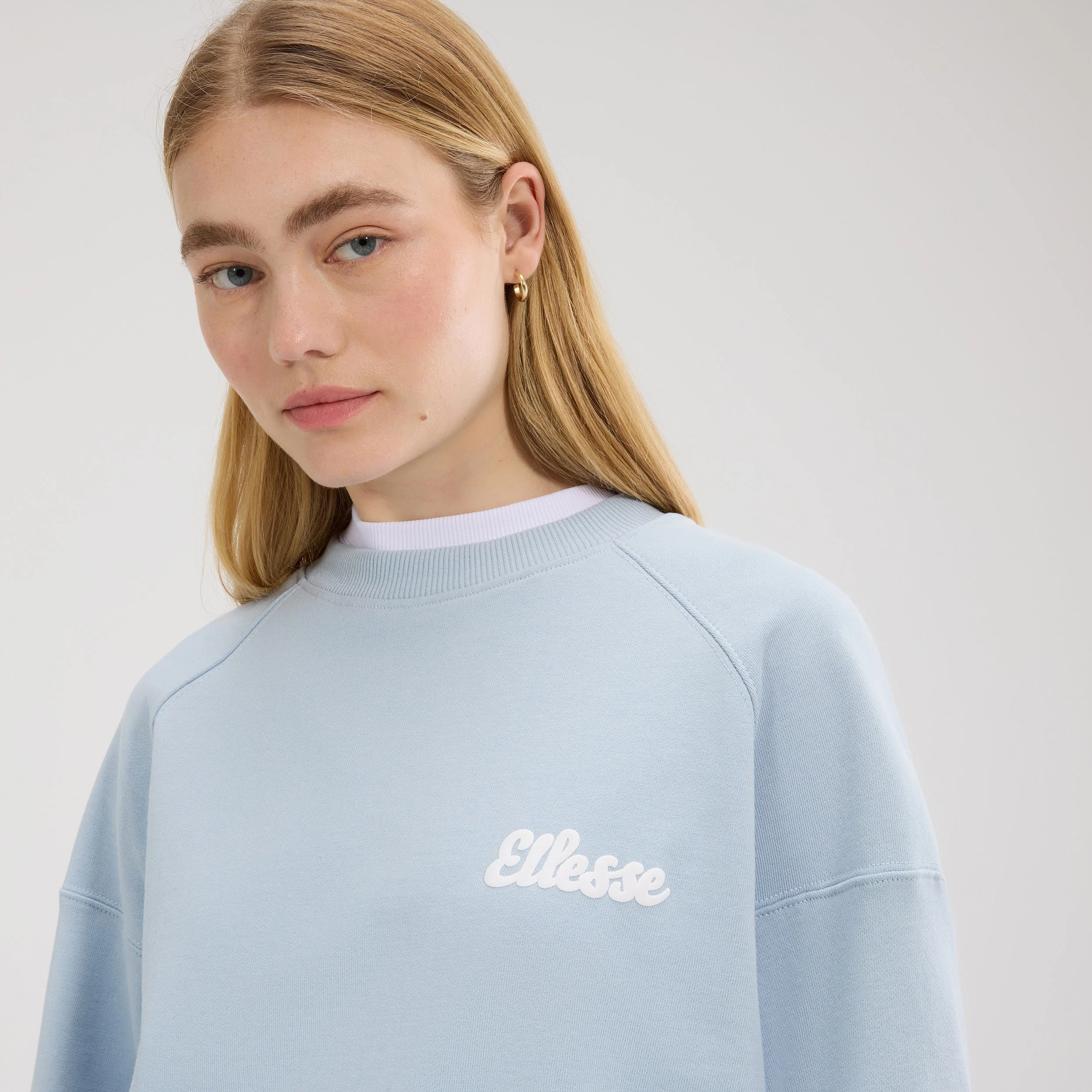 Lo Sbuffo Sweatshirt Damen-Hellblau,Weiß - Image 3