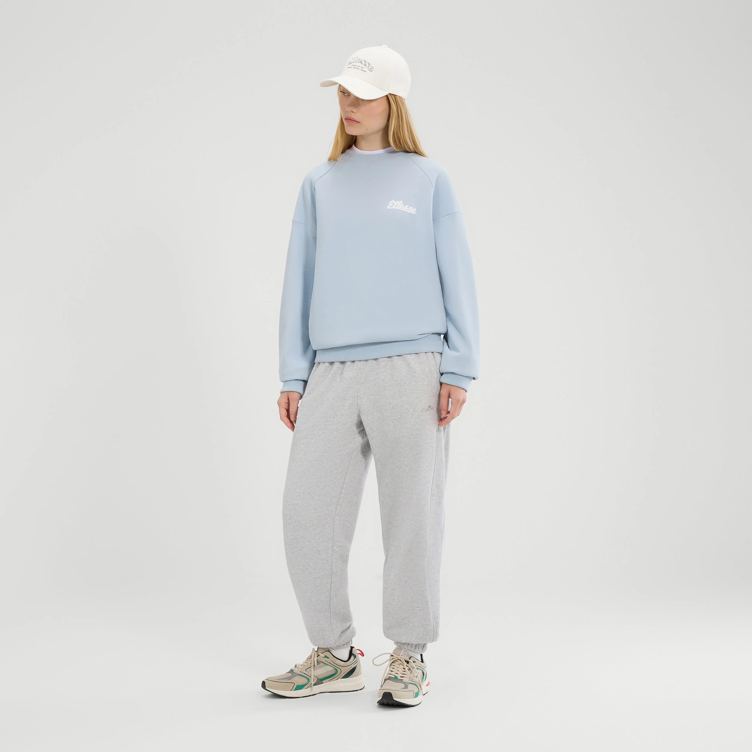 Lo Sbuffo Sweatshirt Damen-Hellblau,Weiß - Image 4
