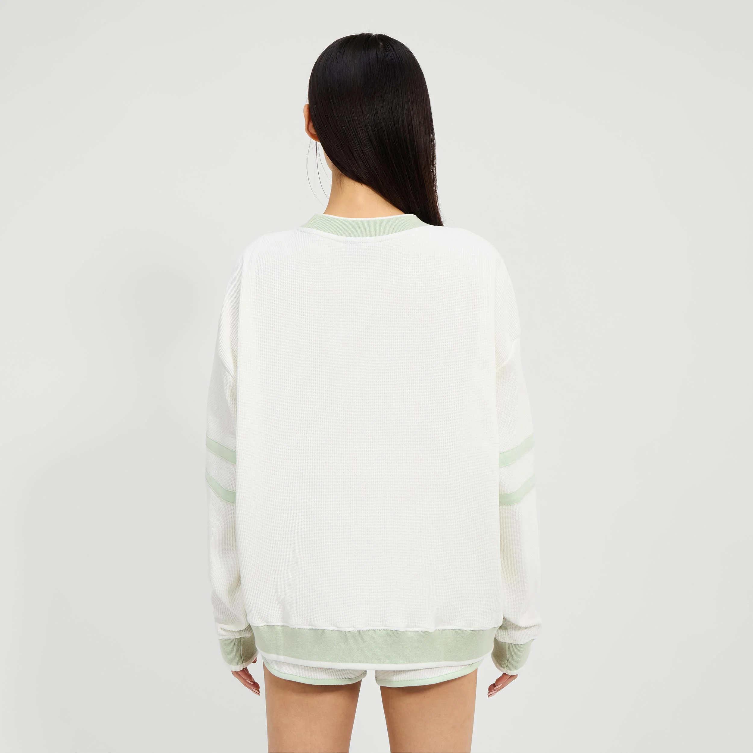 Manigod Sweatshirt Damen-Creme,Salbei - Image 2