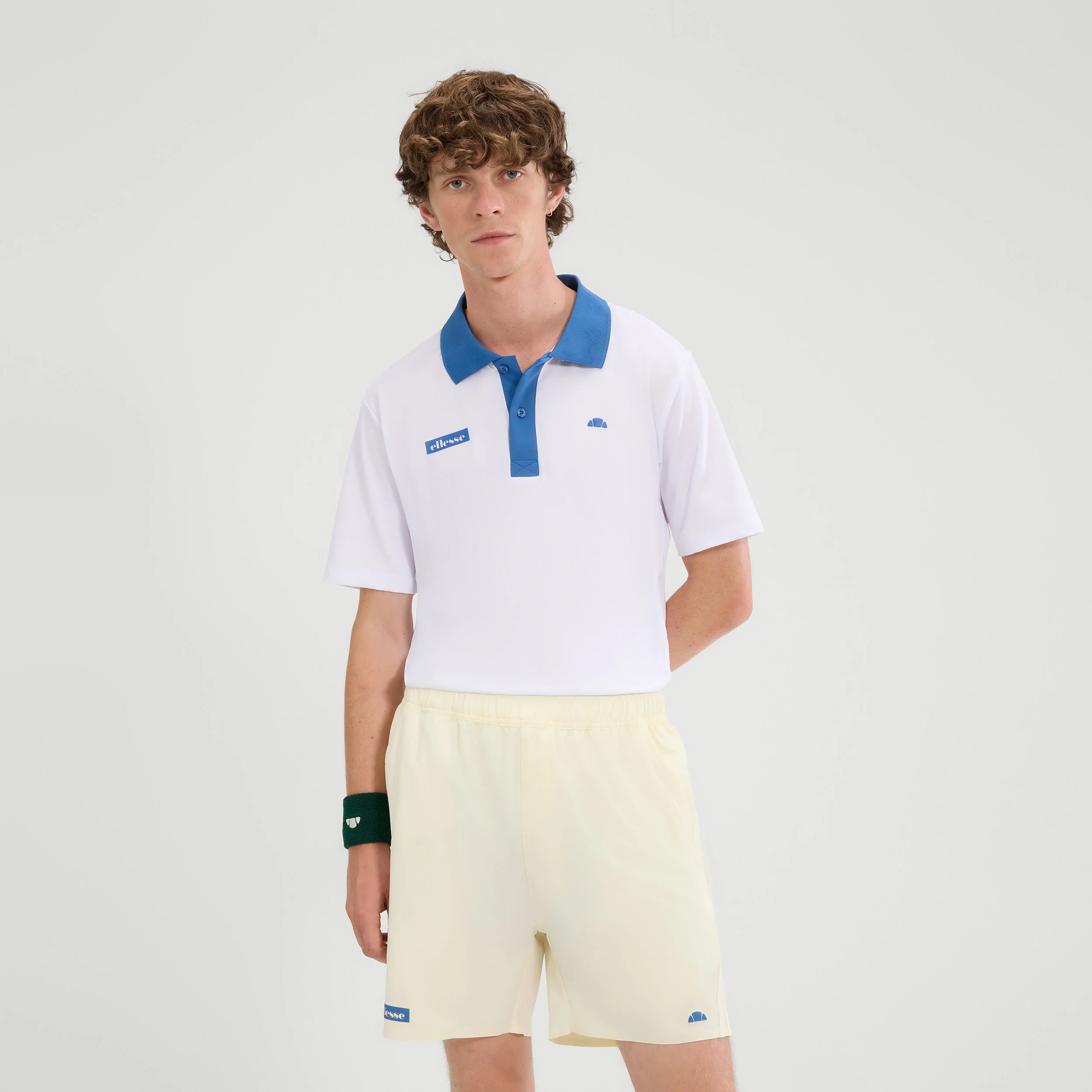 Orelo Polo Herren-Weiß,Blau