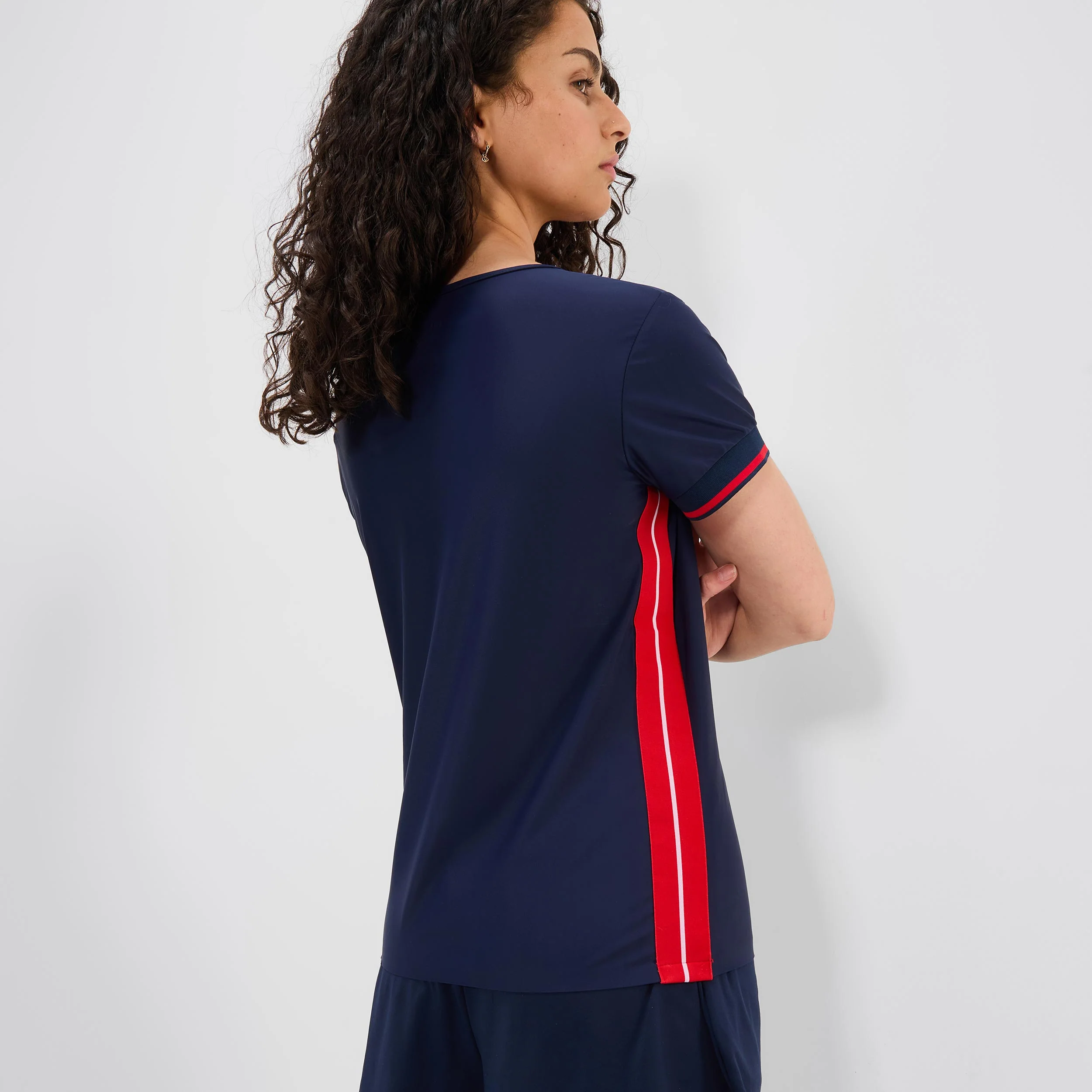 Pierce T-Shirt Damen-Dunkelblau,Rot - Image 7