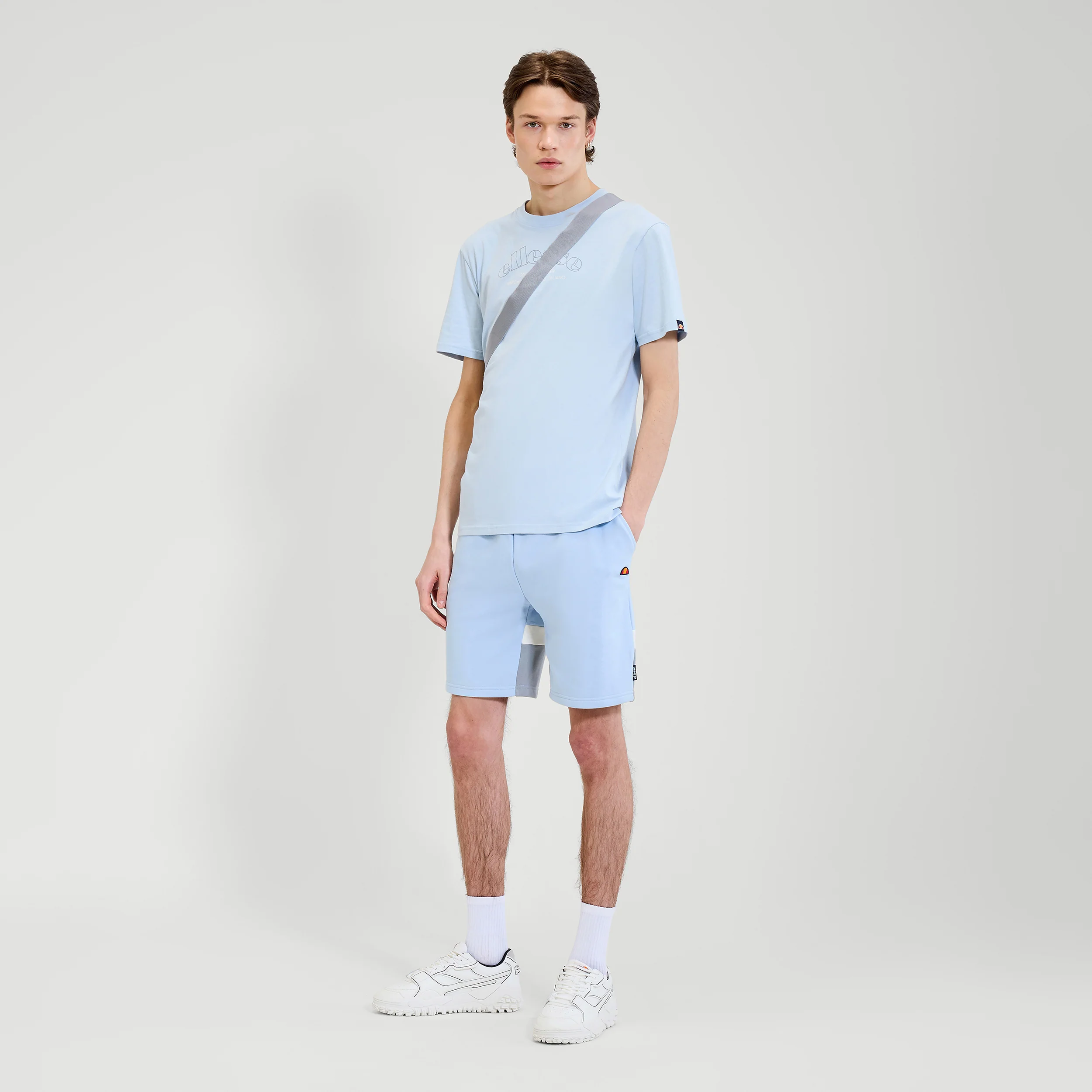 Quesco T-Shirt Herren-Hellblau - Image 4