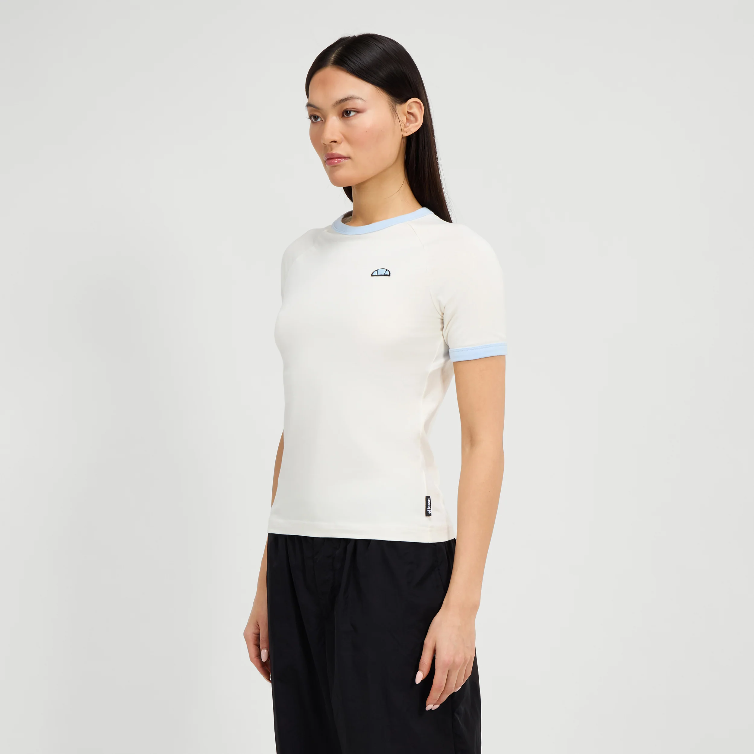Teriasca T-Shirt Damen-Creme,Hellblau - Image 10