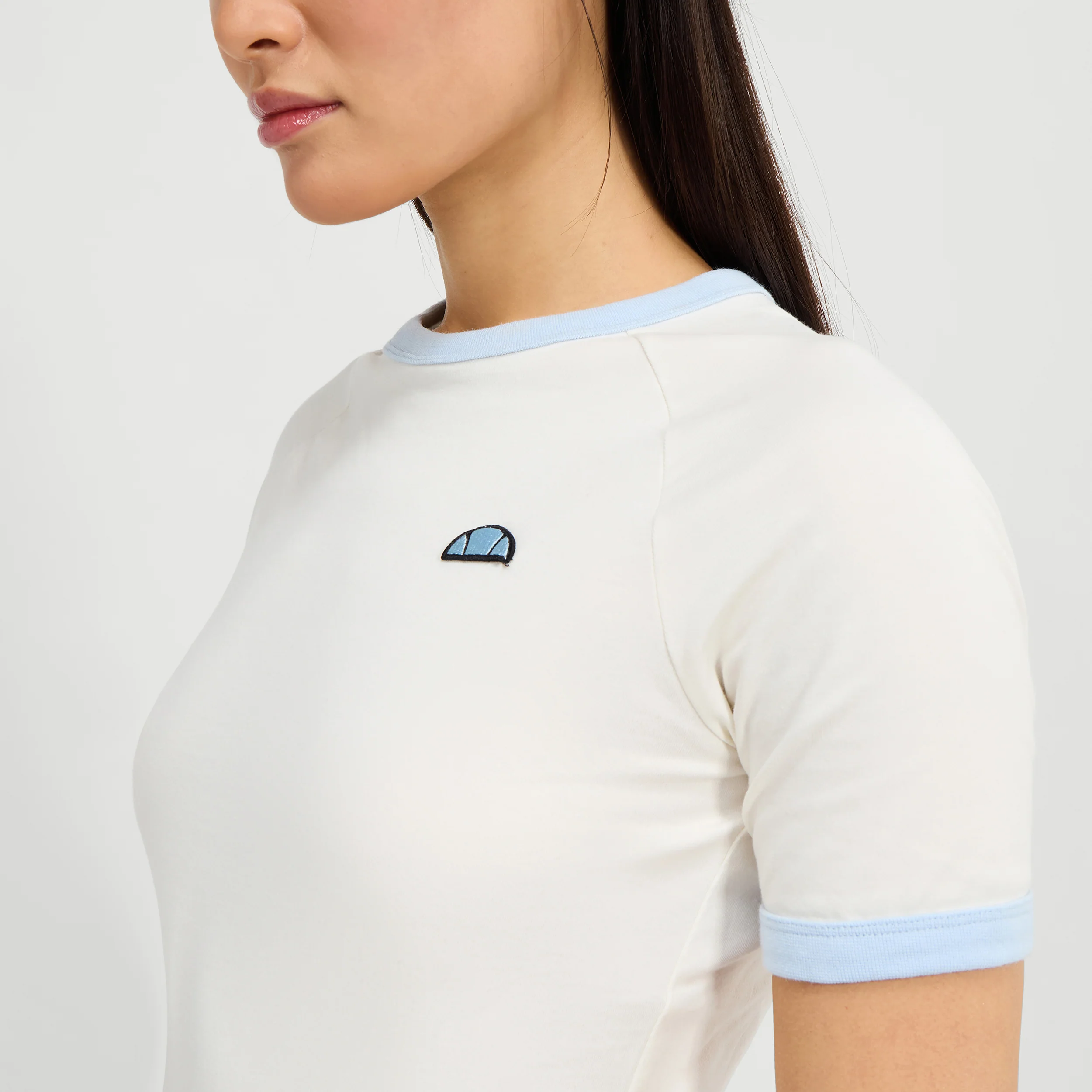 Teriasca T-Shirt Damen-Creme,Hellblau - Image 9