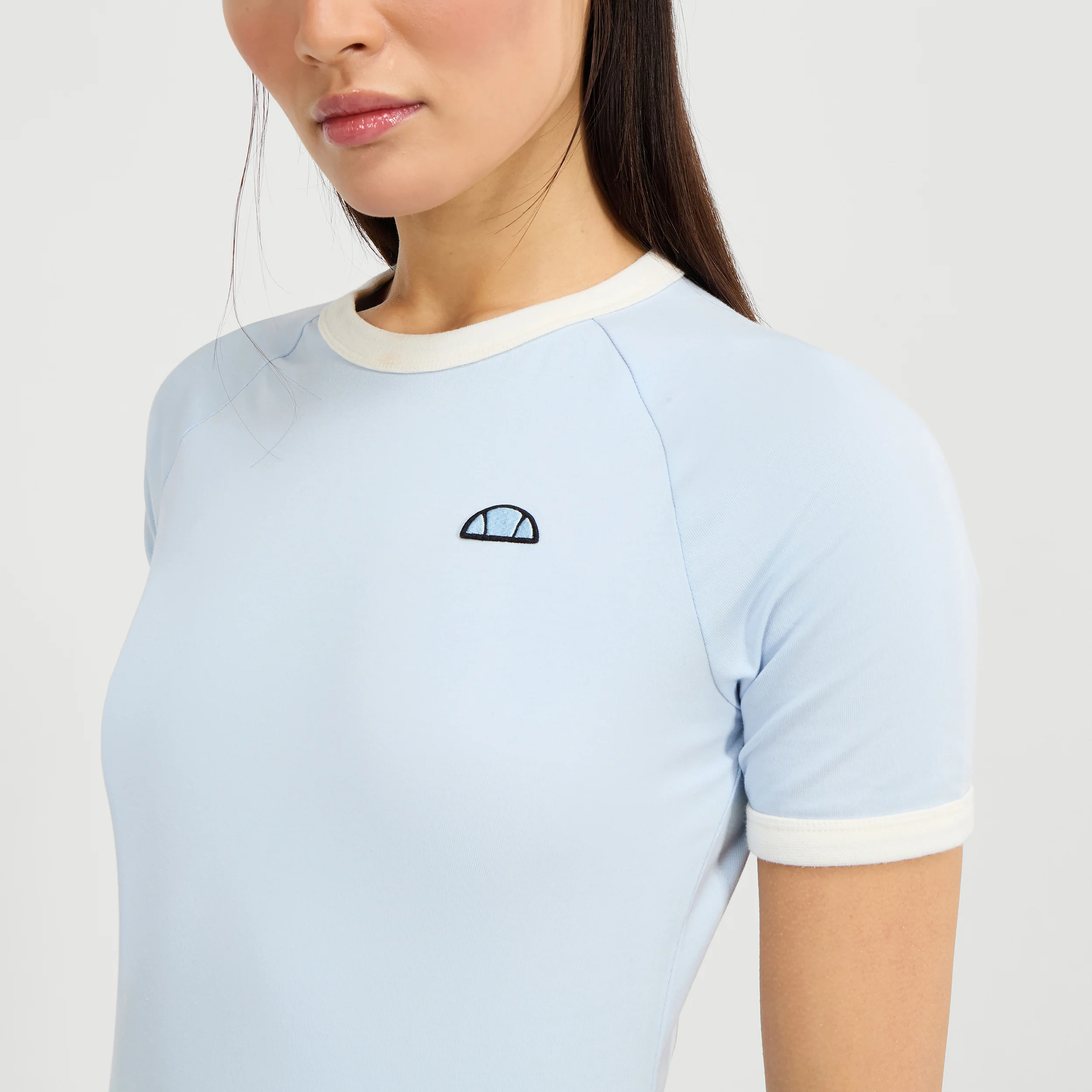 Teriasca T-Shirt Damen-Hellblau,Creme - Image 11