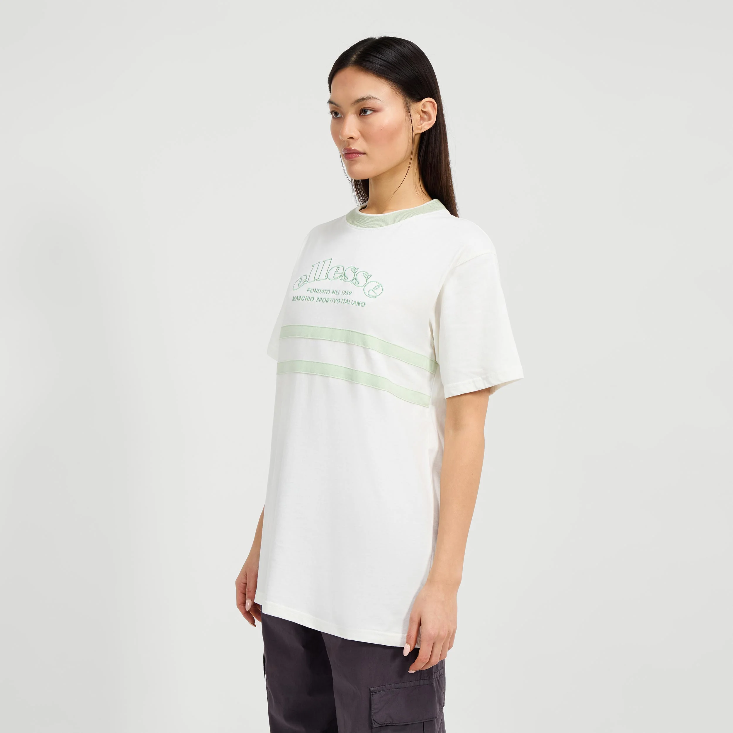 Thones T-Shirt Damen-Creme,Salbei - Image 3