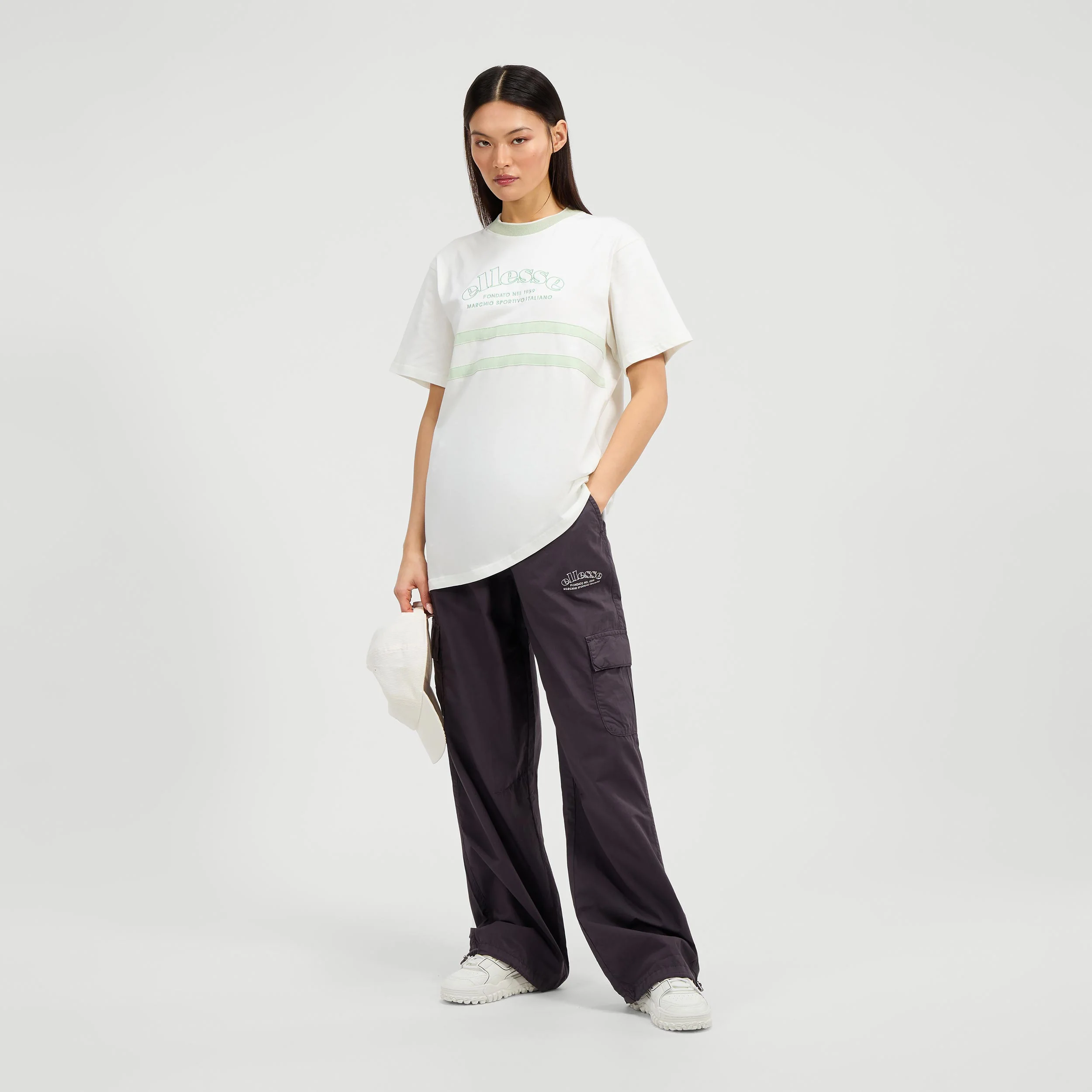 Thones T-Shirt Damen-Creme,Salbei - Image 5