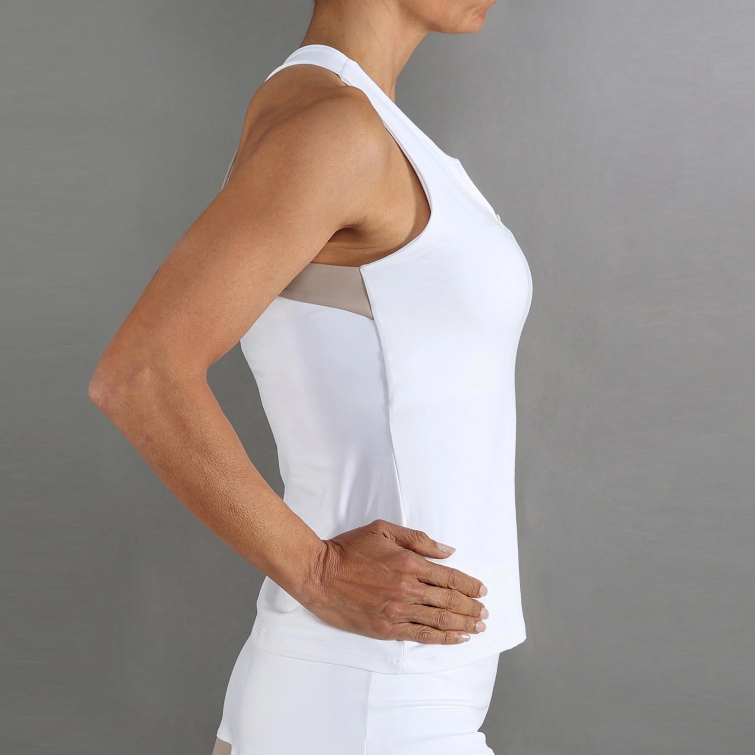 Bliss Tank-Top Damen-weiß, beige - Image 3