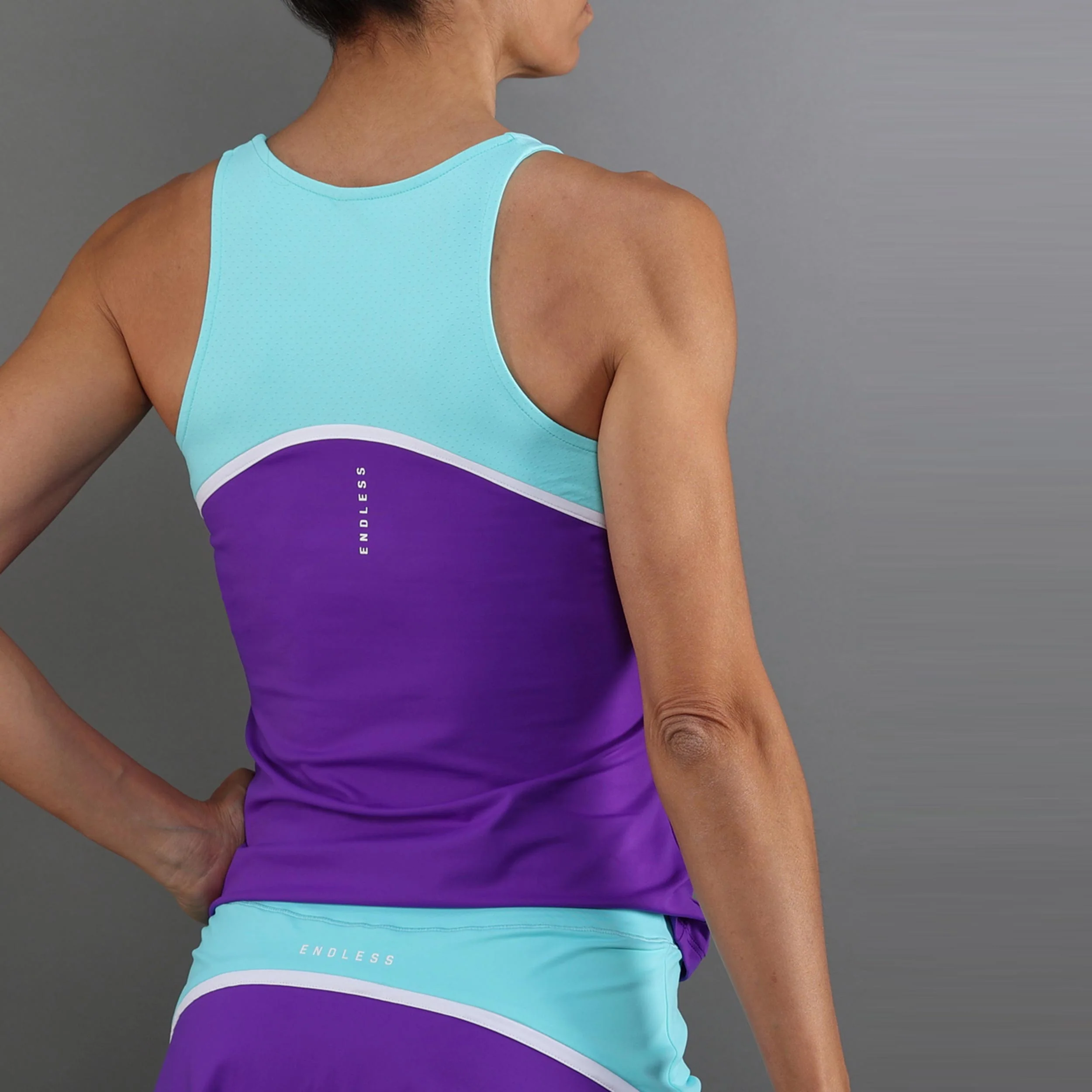 Bloom Tank-Top Damen-lila, türkis - Image 2