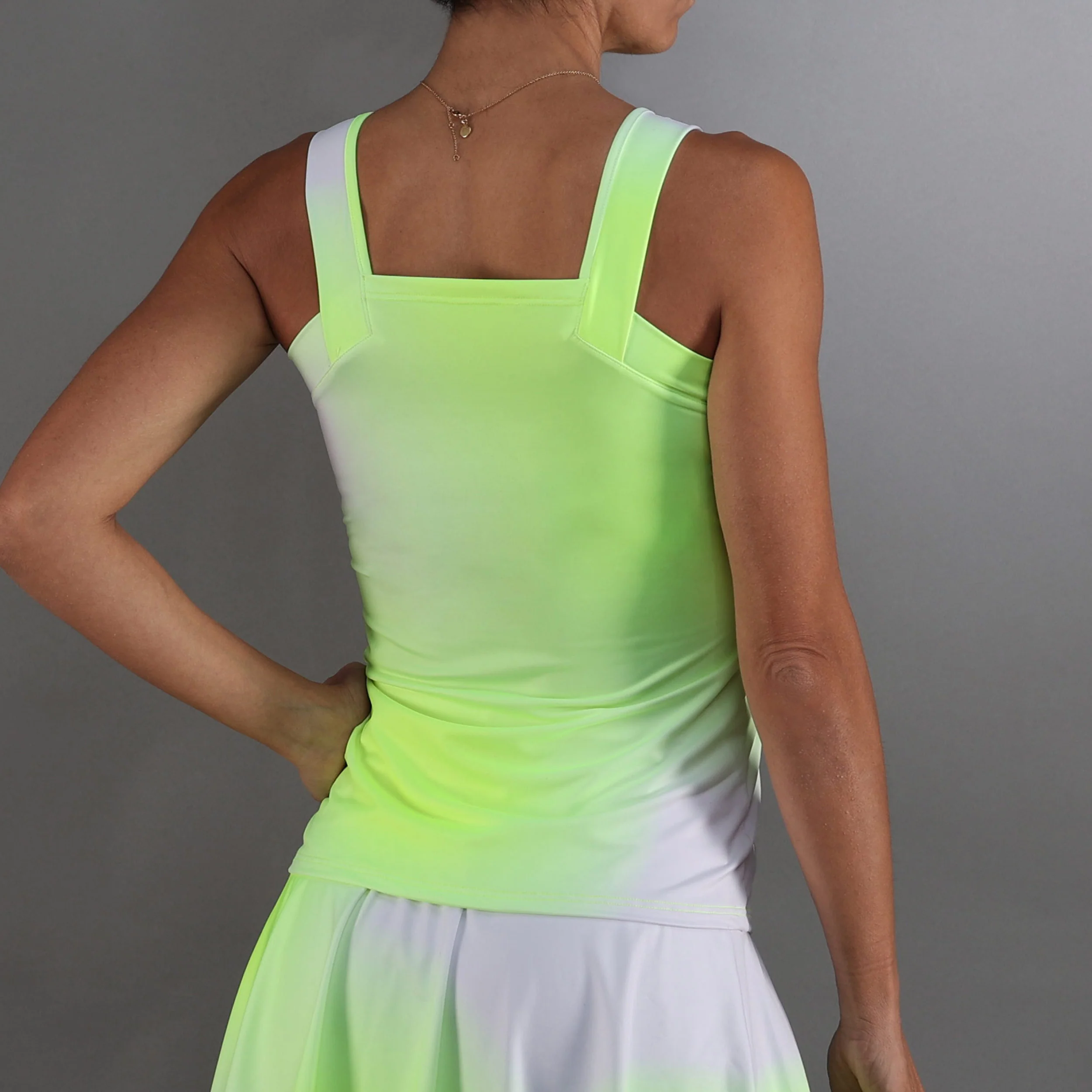 Breeze Tank-Top Damen-Neongelb,Weiß - Image 2