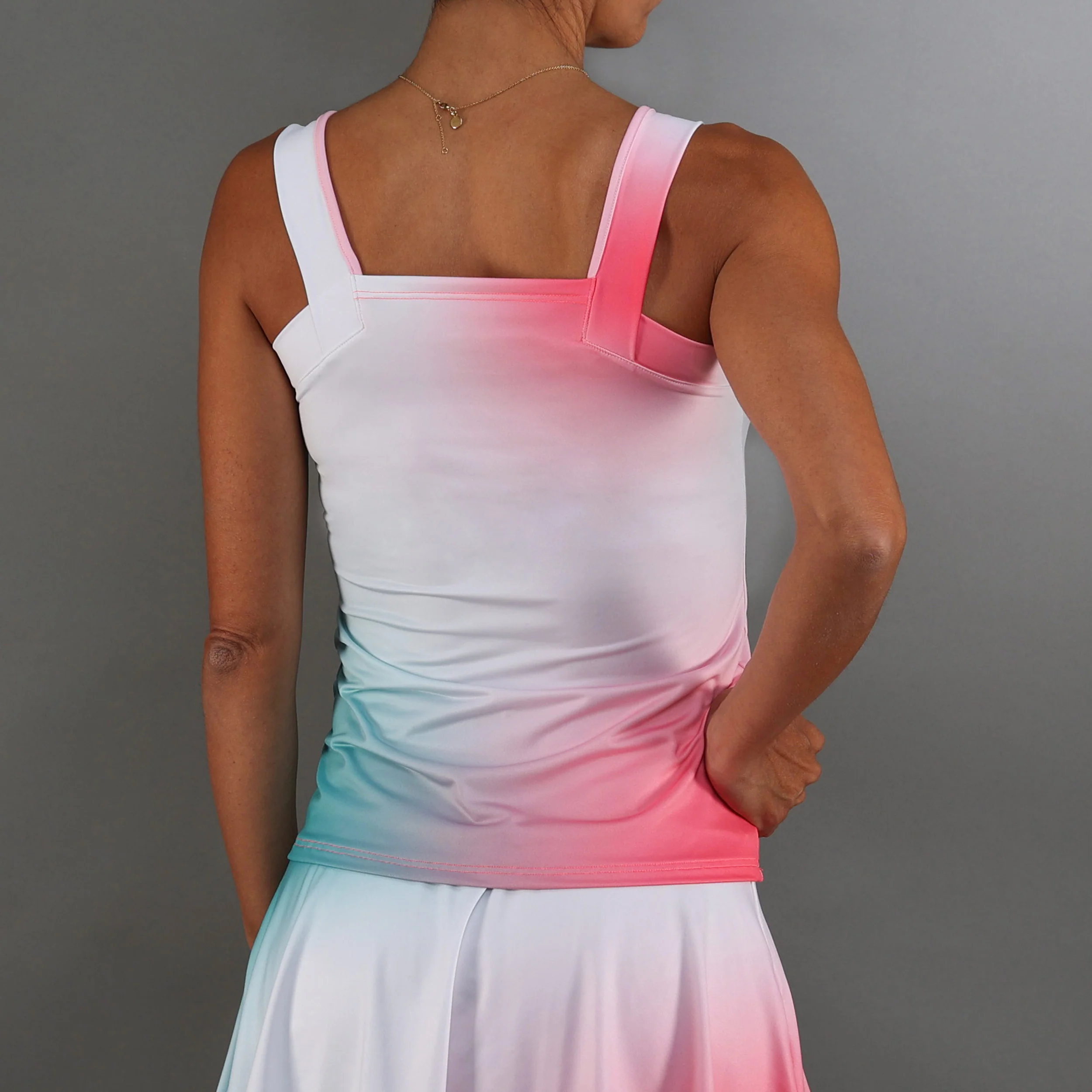 Breeze Tank-Top Damen-Neonpink,Weiß - Image 2