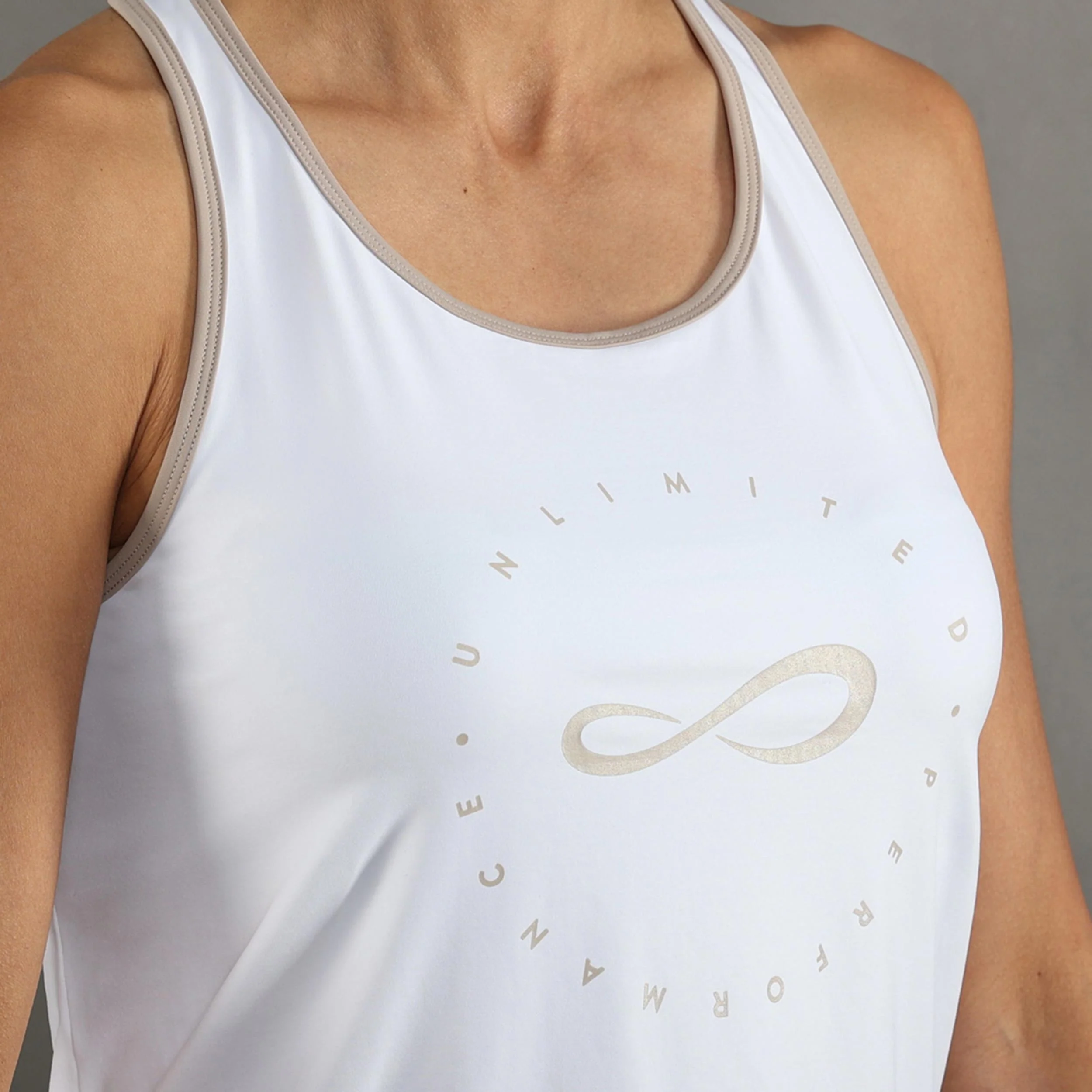 Cercle Tank-Top Damen-weiß, beige - Image 3