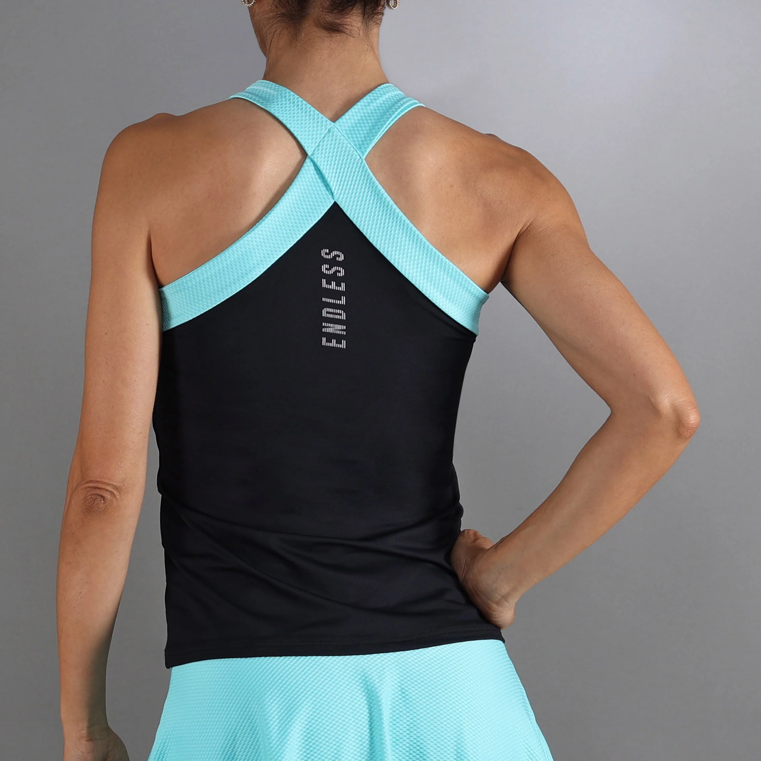 Cross Tank-Top Damen-Schwarz,Blau - Image 6