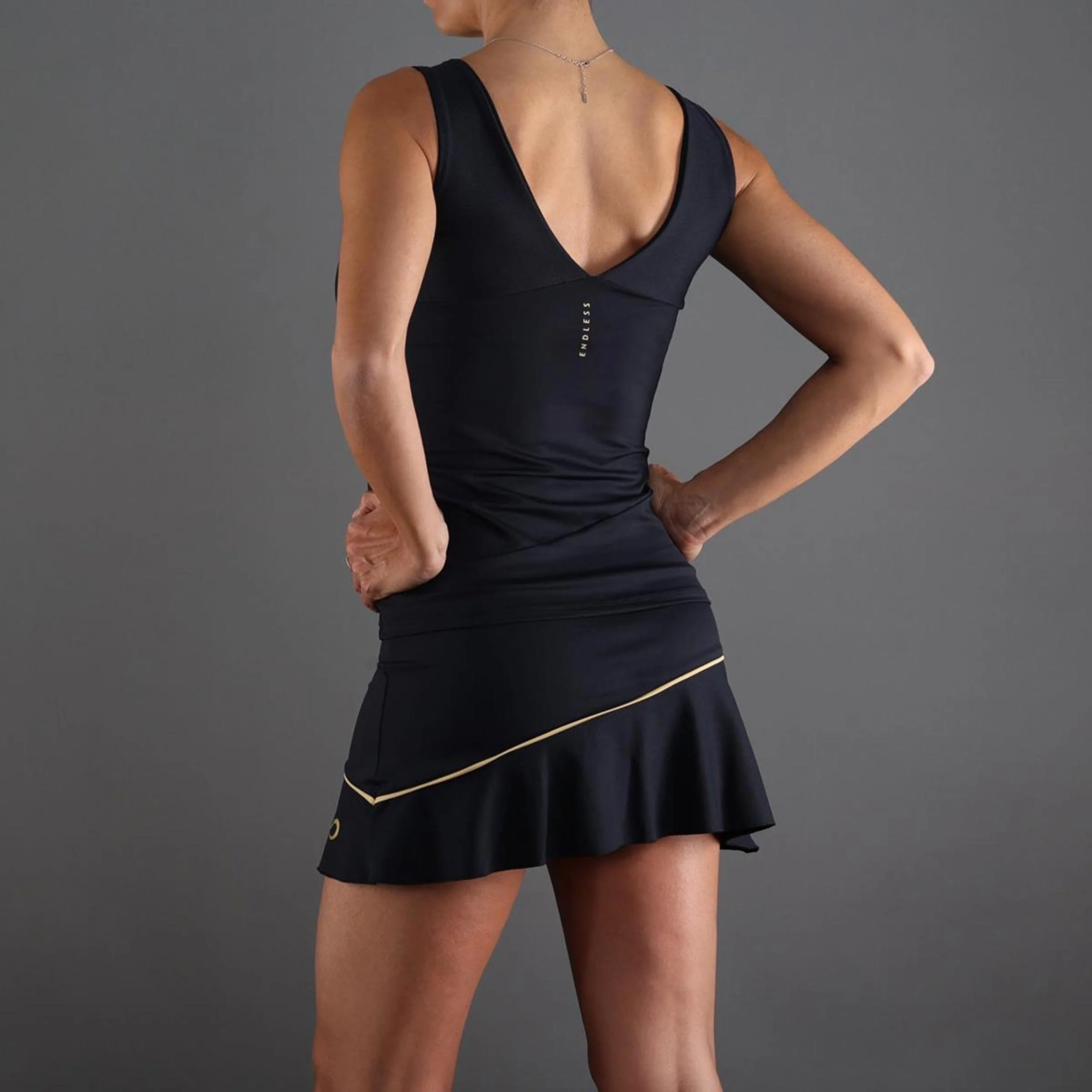 Curve Tank-Top Damen-Schwarz - Image 2