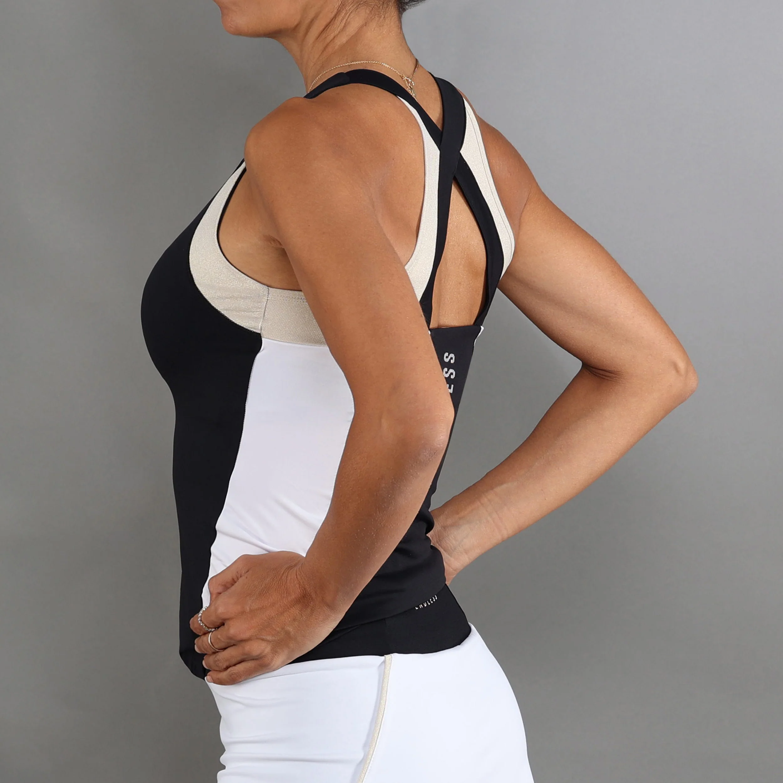 Grace Tank-Top Damen-Schwarz,Gold - Image 3