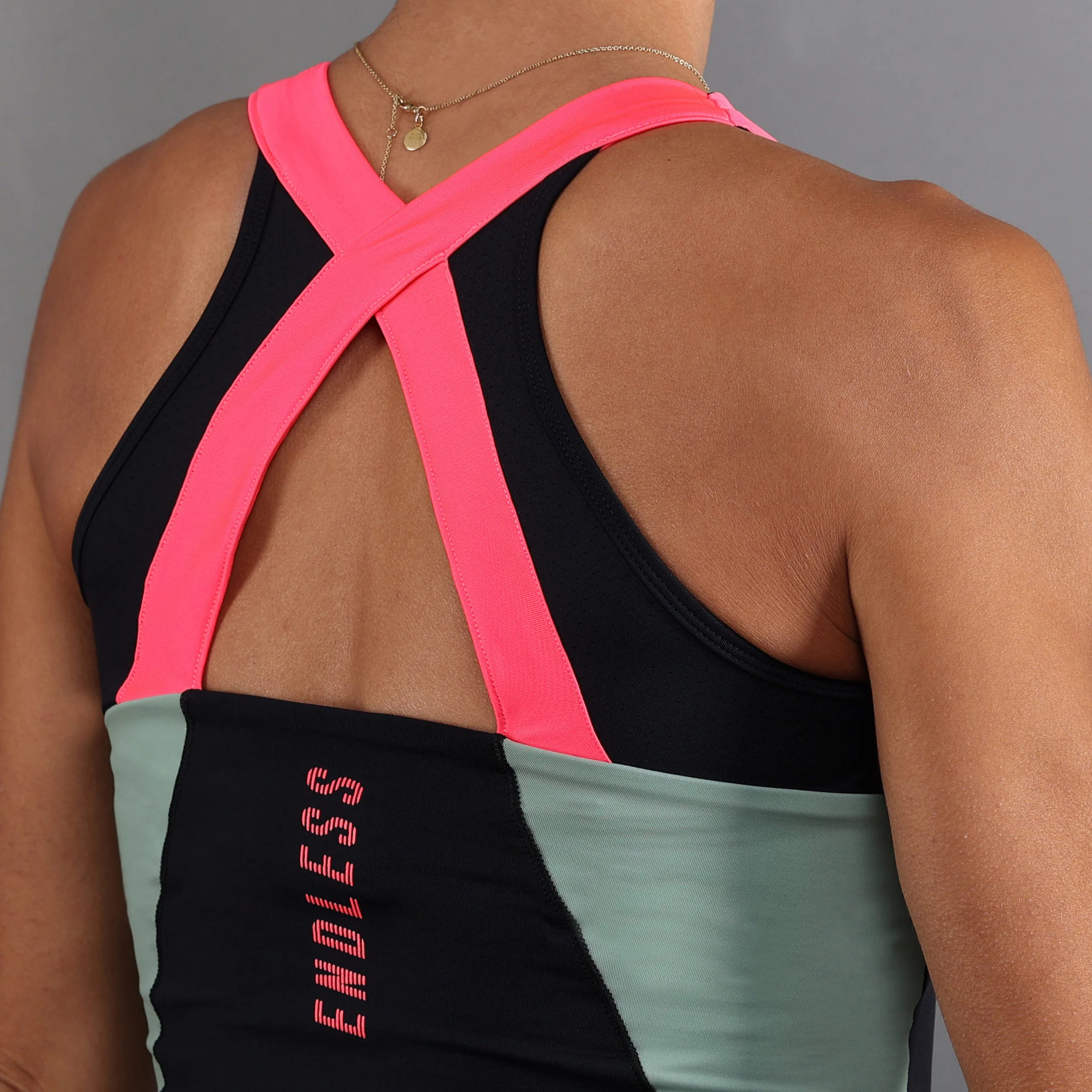 Grace Tank-Top Damen-Schwarz,Grün - Image 4