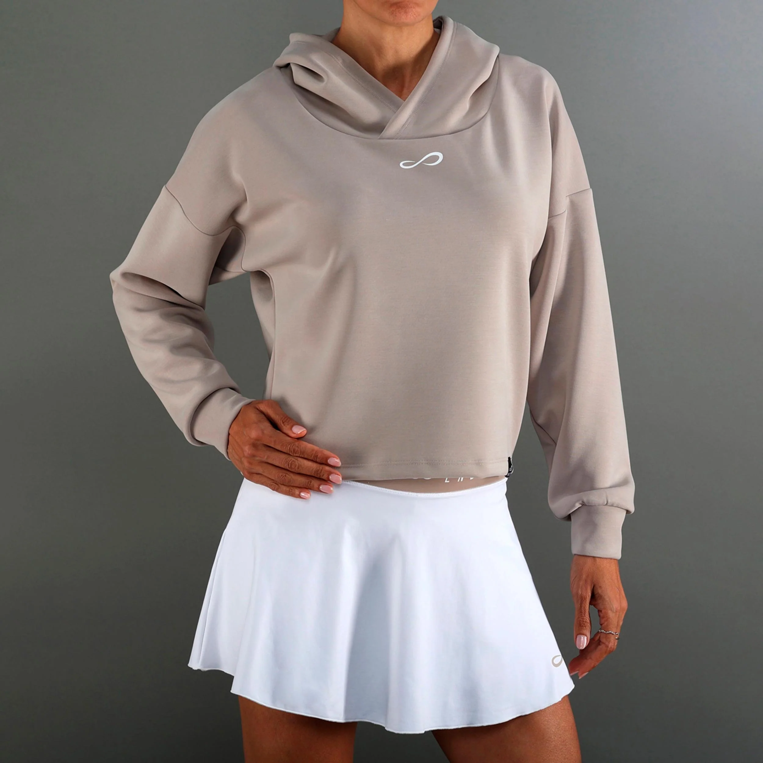 Hypersoft Hoody Damen-beige - Image 4
