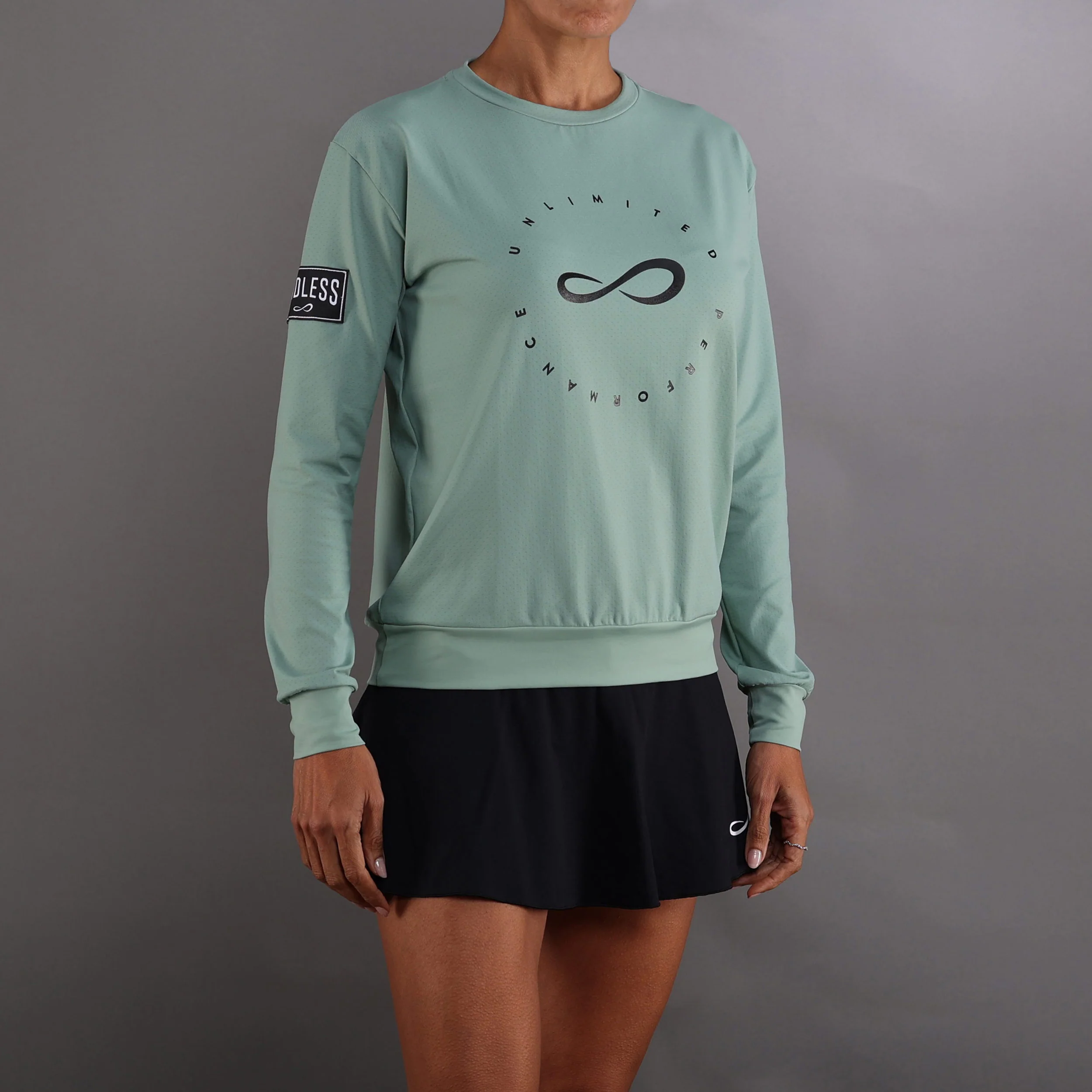 Inner Tech Sweatshirt Damen-Grün,Dunkelblau - Image 3