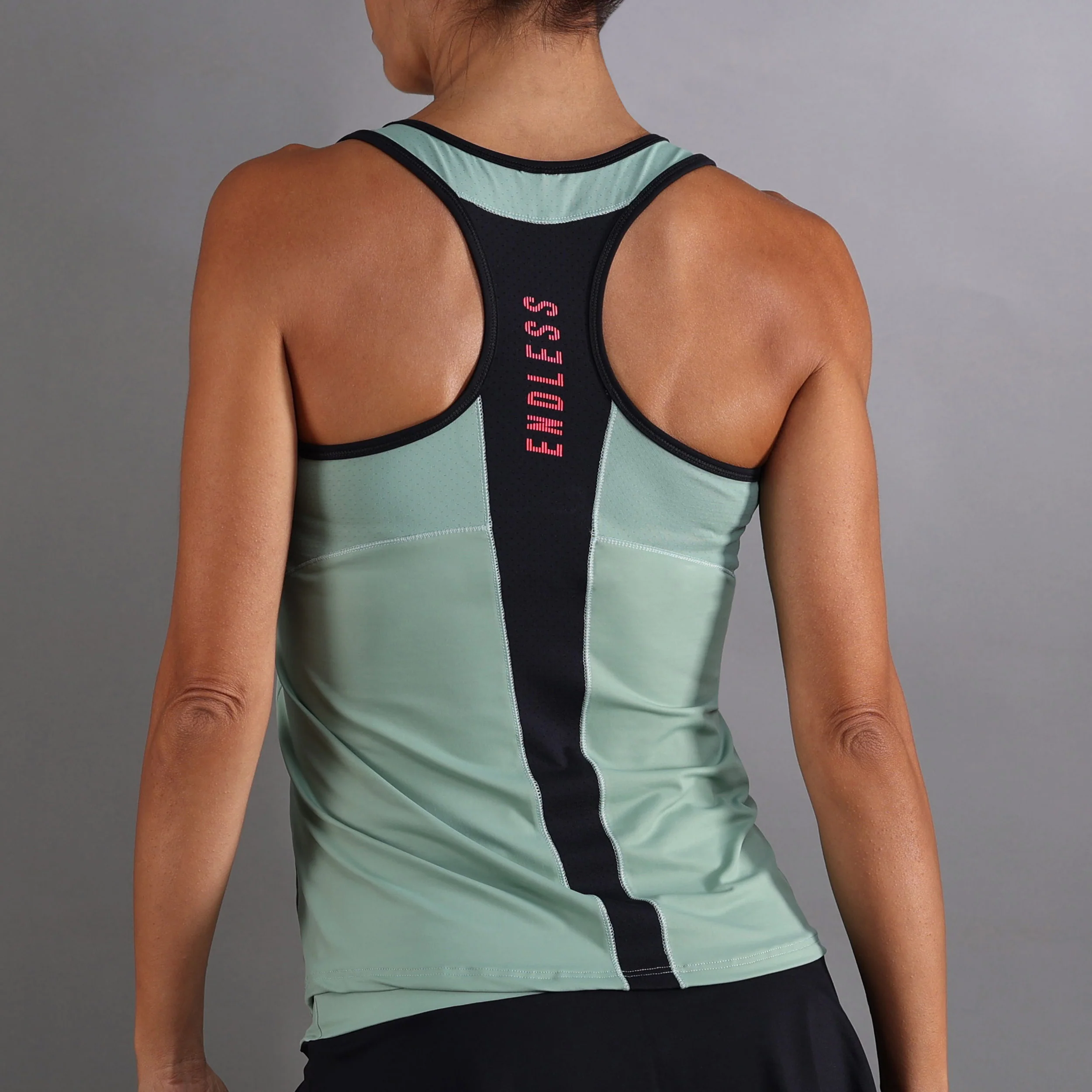 Mile Tank-Top Damen-Grün,Dunkelblau - Image 2