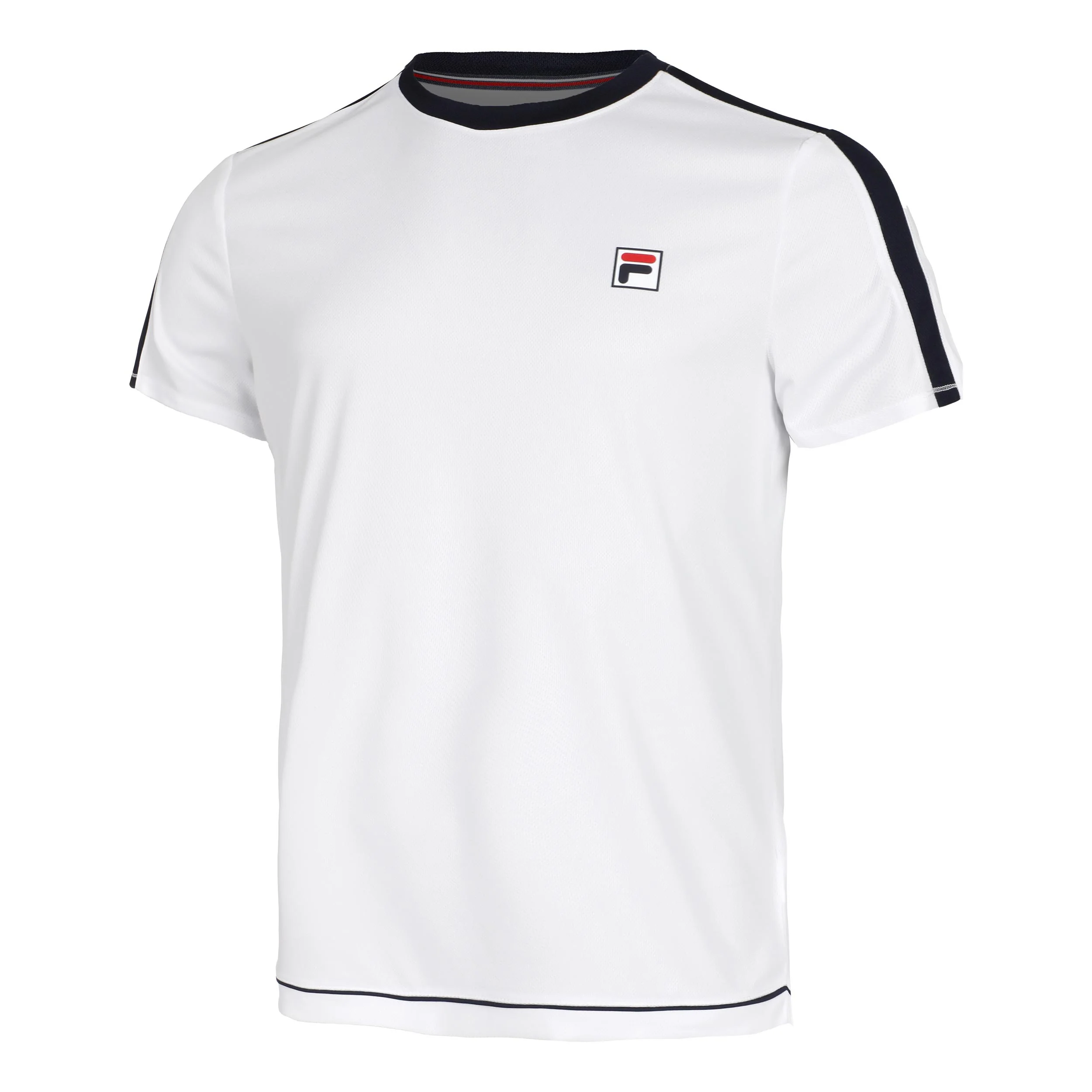 Elias T-Shirt Herren-Weiß,Dunkelblau