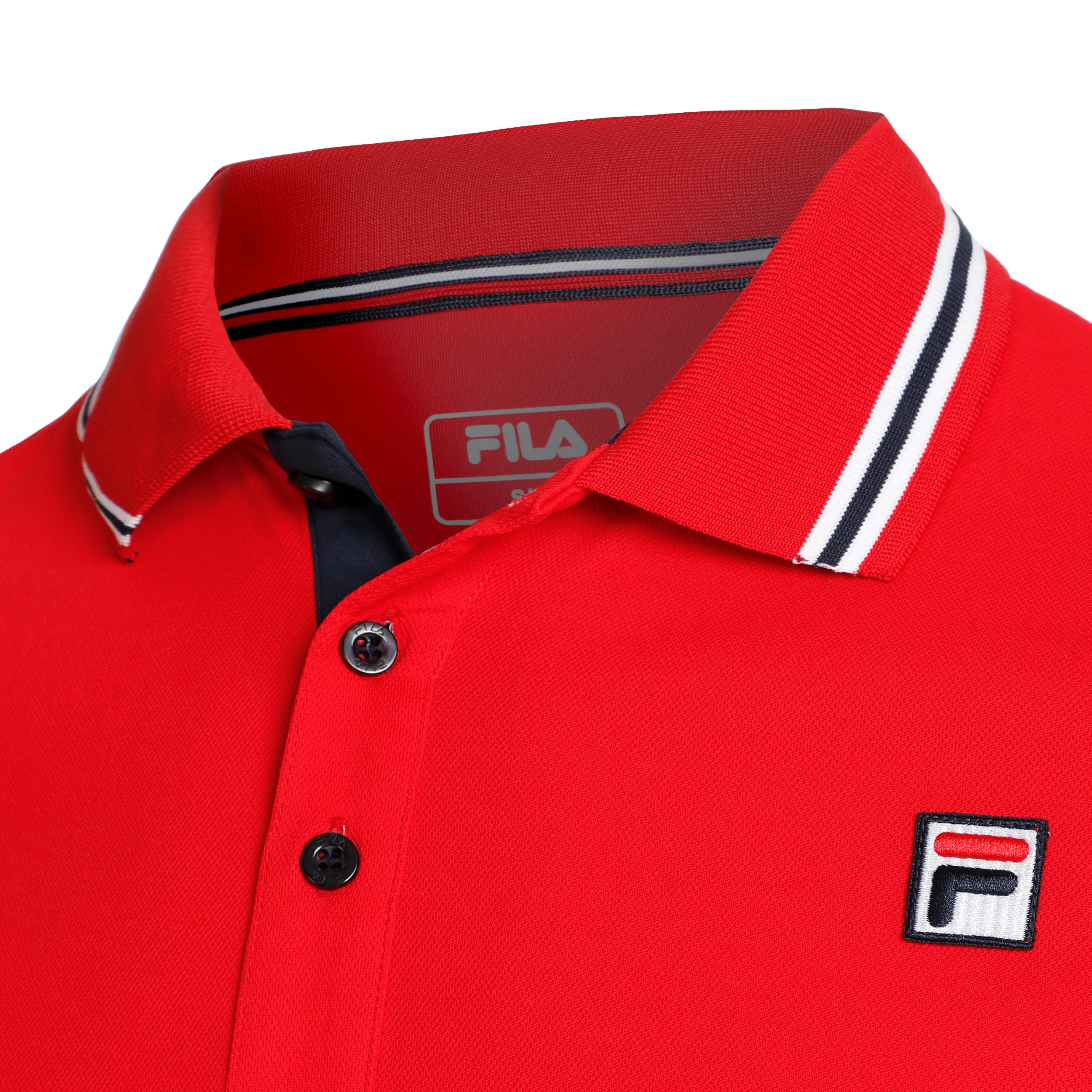 Piro Polo Herren-Rot,Weiß - Image 3