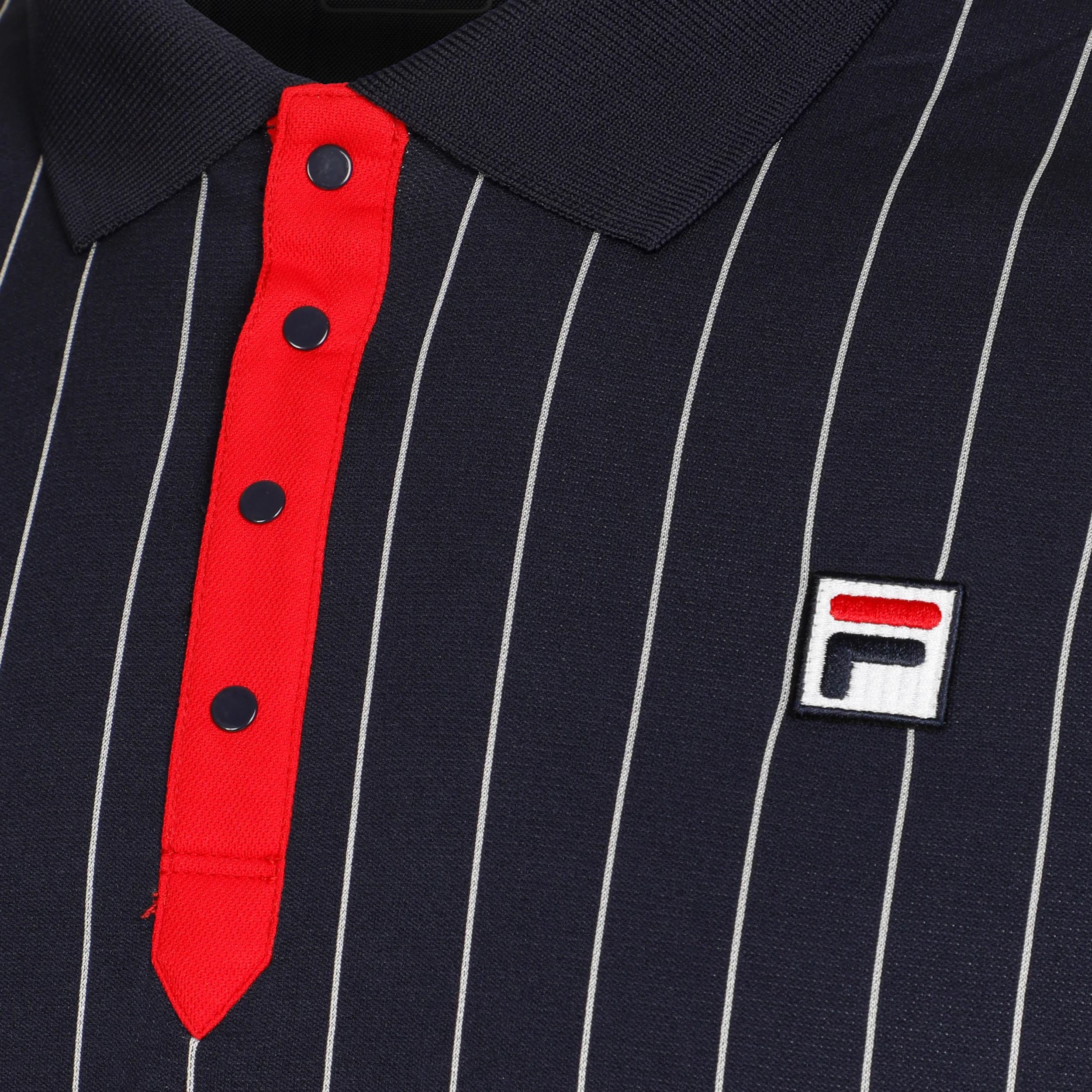 Stripes Polo Herren-Dunkelblau,Rot - Image 3
