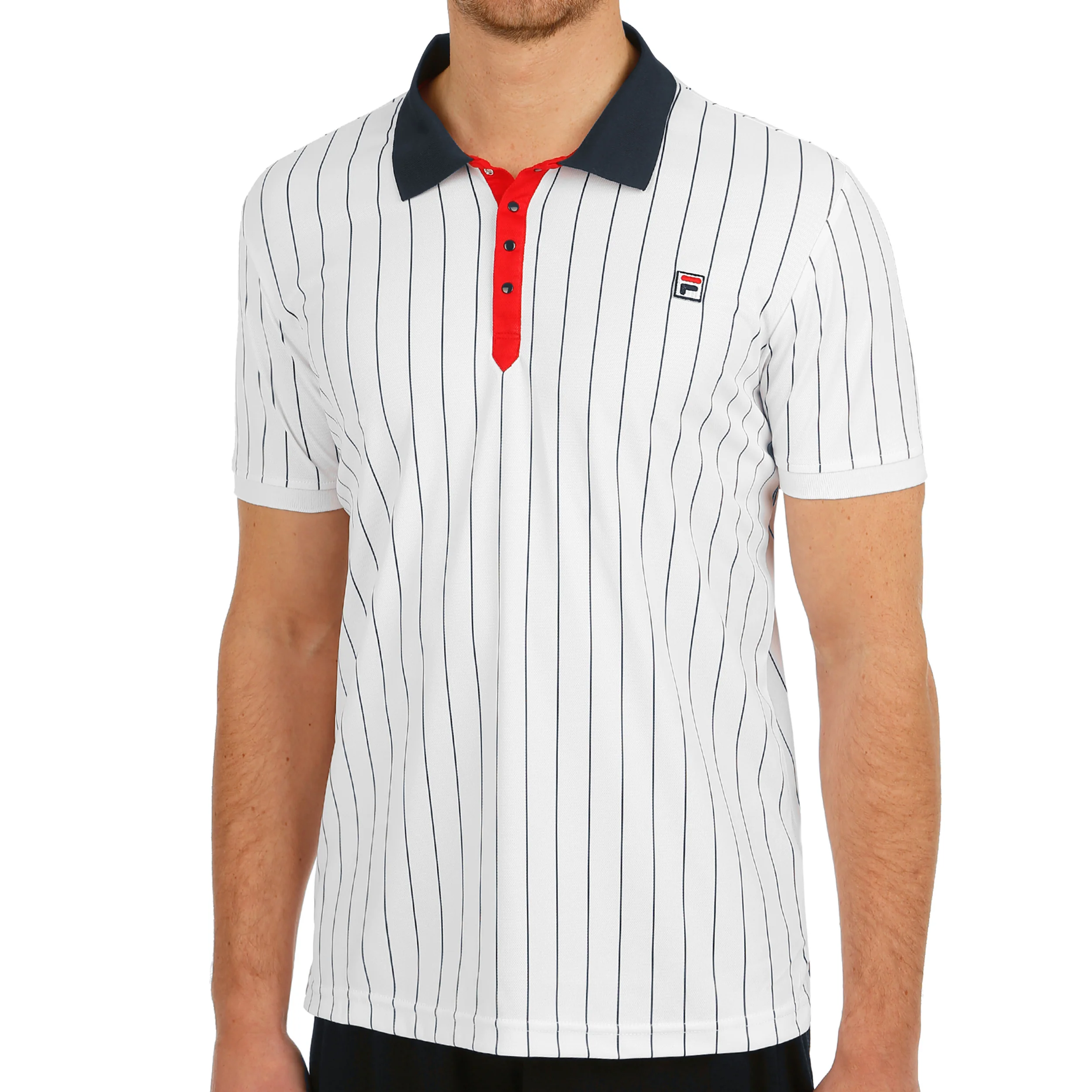 Stripes Polo Herren-Weiß,Dunkelblau - Image 3