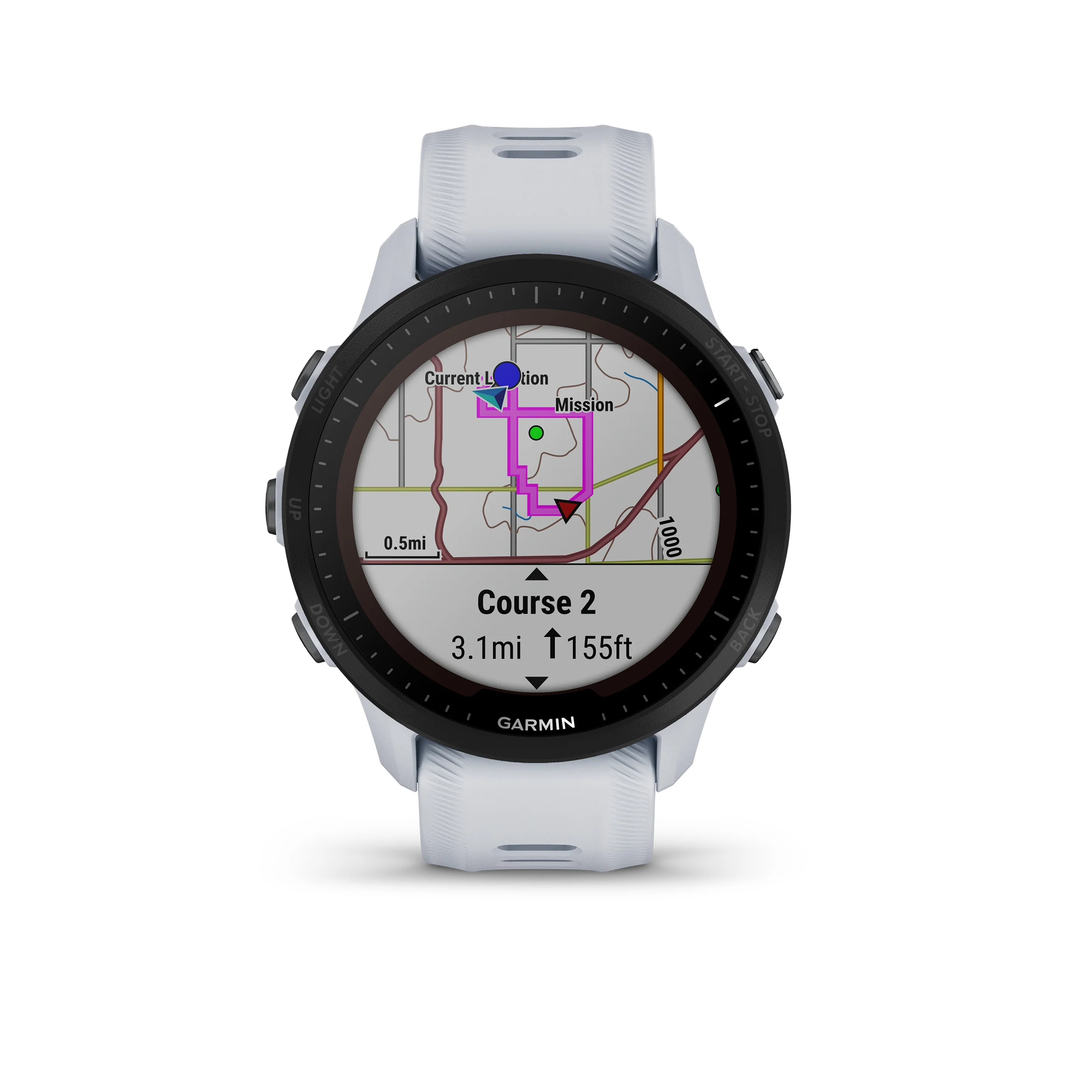 Forerunner 955 Solar Pulsuhr-Weiß - Image 2